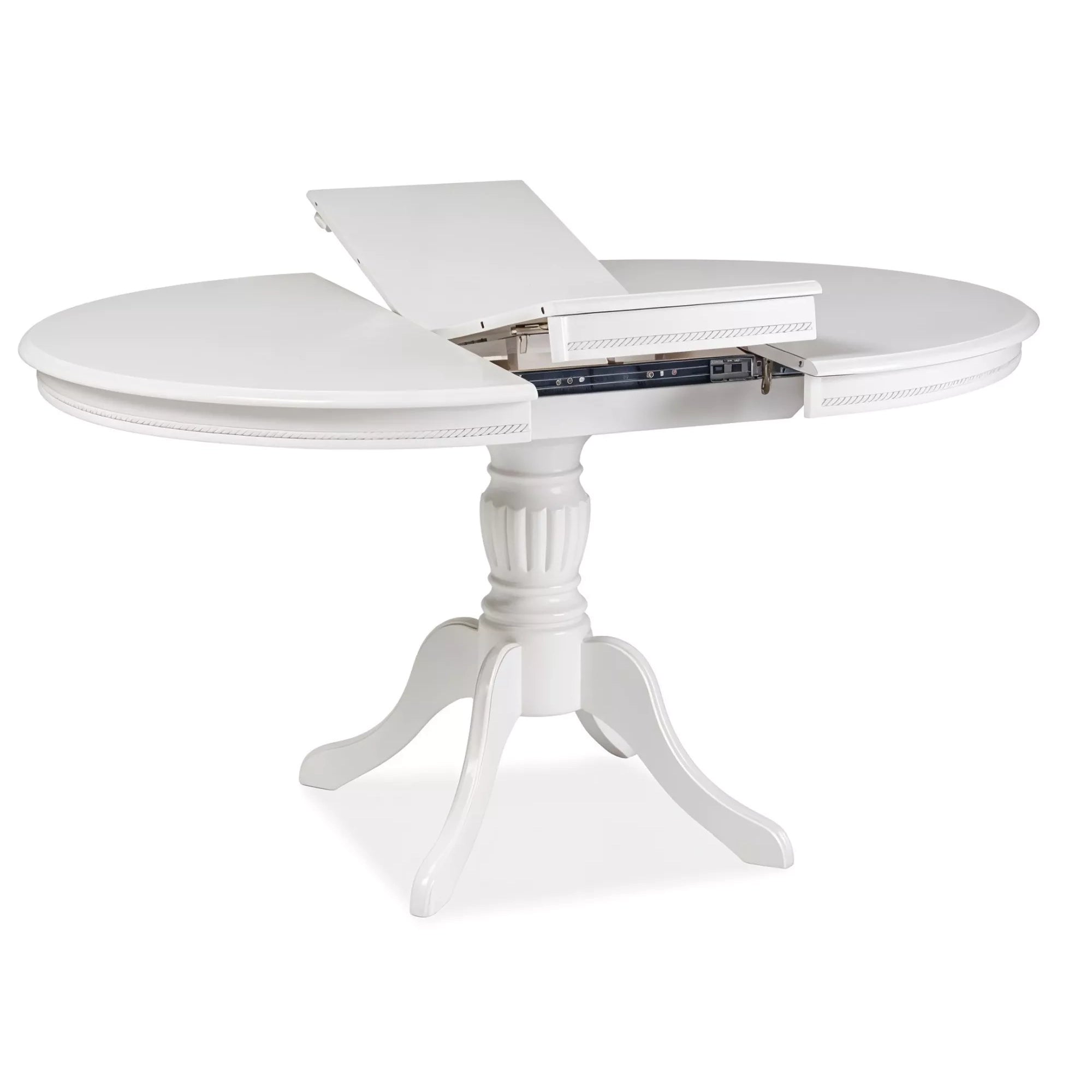 Masa vintage alba OLIVIA, 106/141X106X76 cm