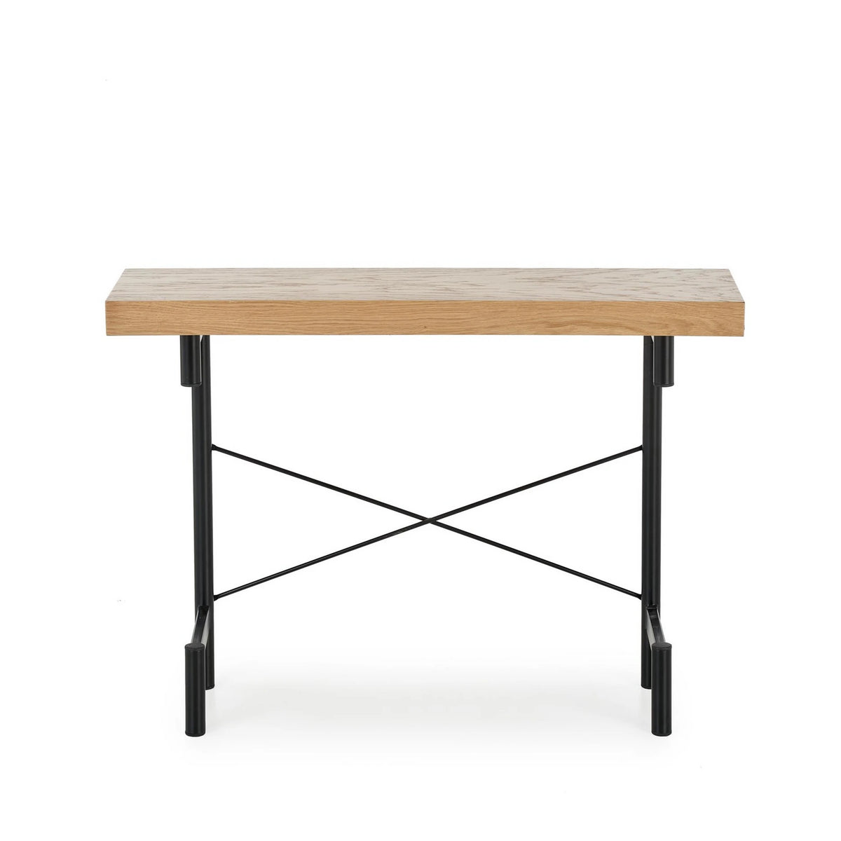 Consola INFERNO, stejar/negru, 106x30x77 cm