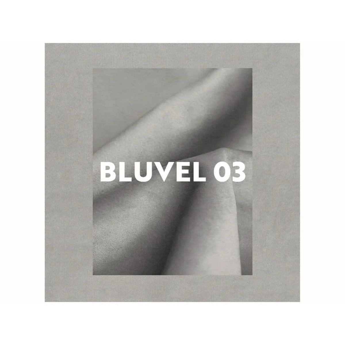 Taburet HESTIA, stofa catifelata gri deschis - Bluvel 03, 100x50x46 cm