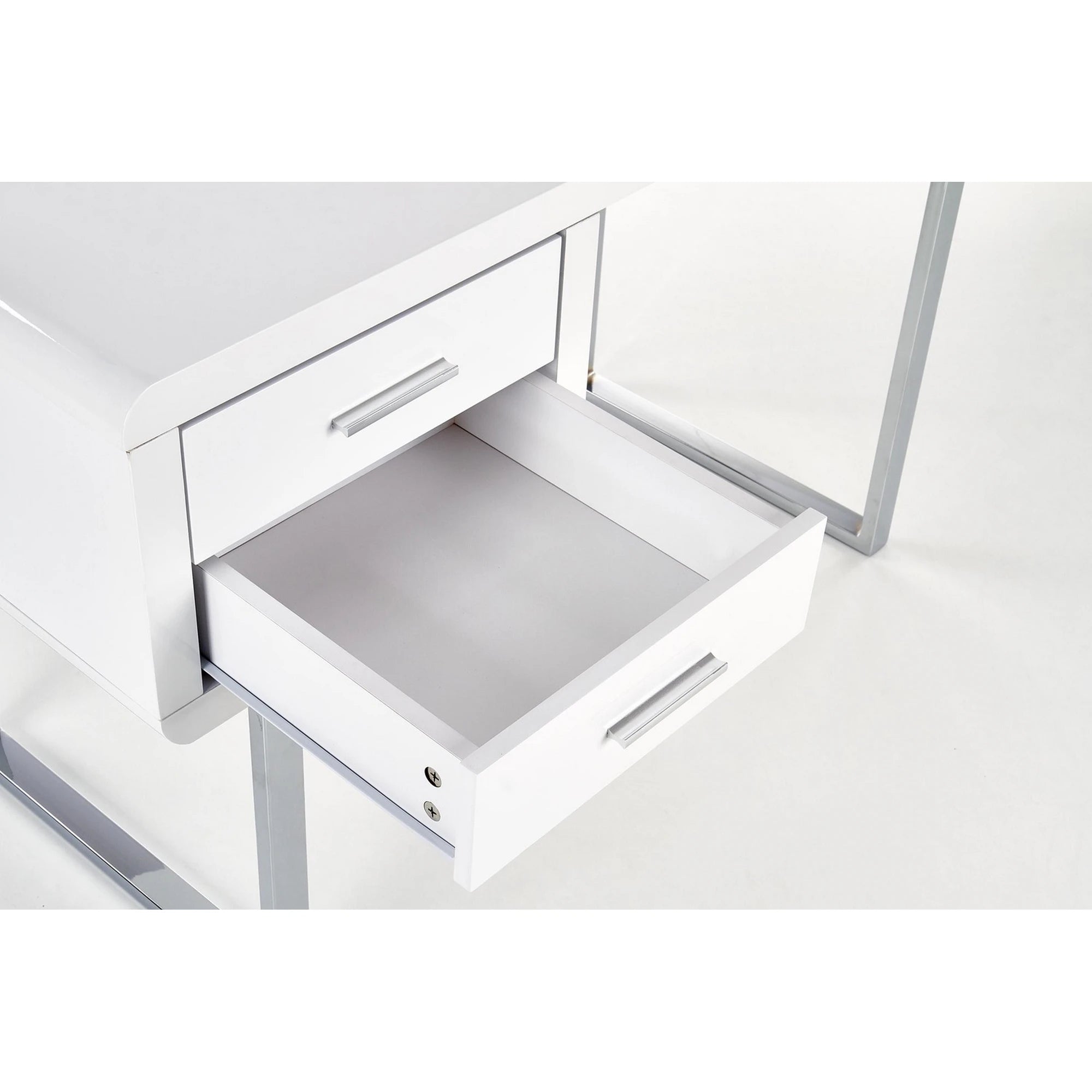 Birou B30, alb/crom, 120x55x76 cm