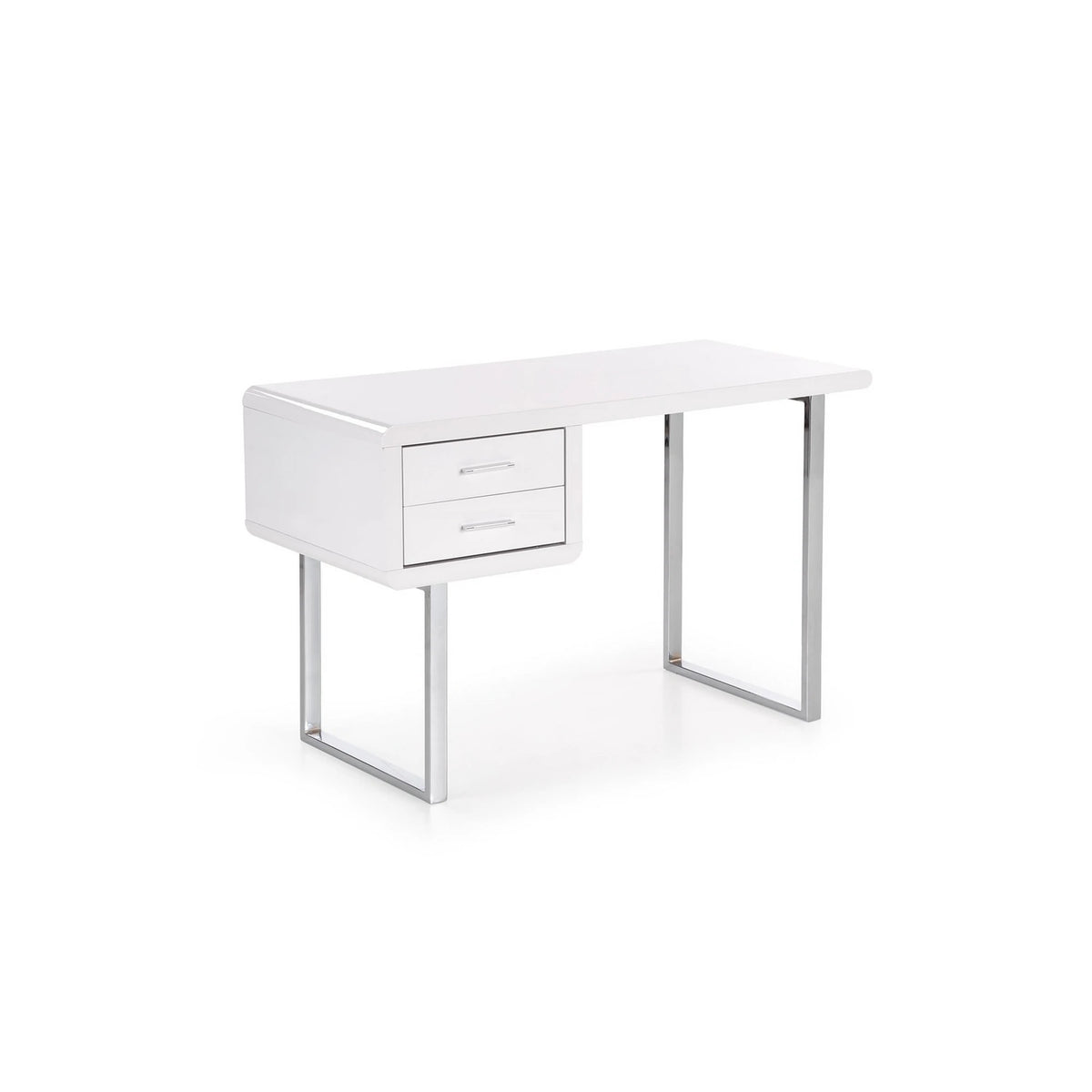 Birou B30, alb/crom, 120x55x76 cm