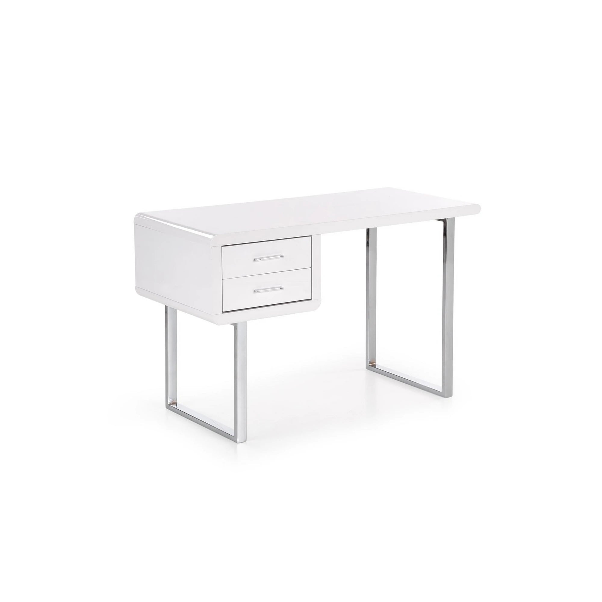 Birou B30, alb/crom, 120x55x76 cm