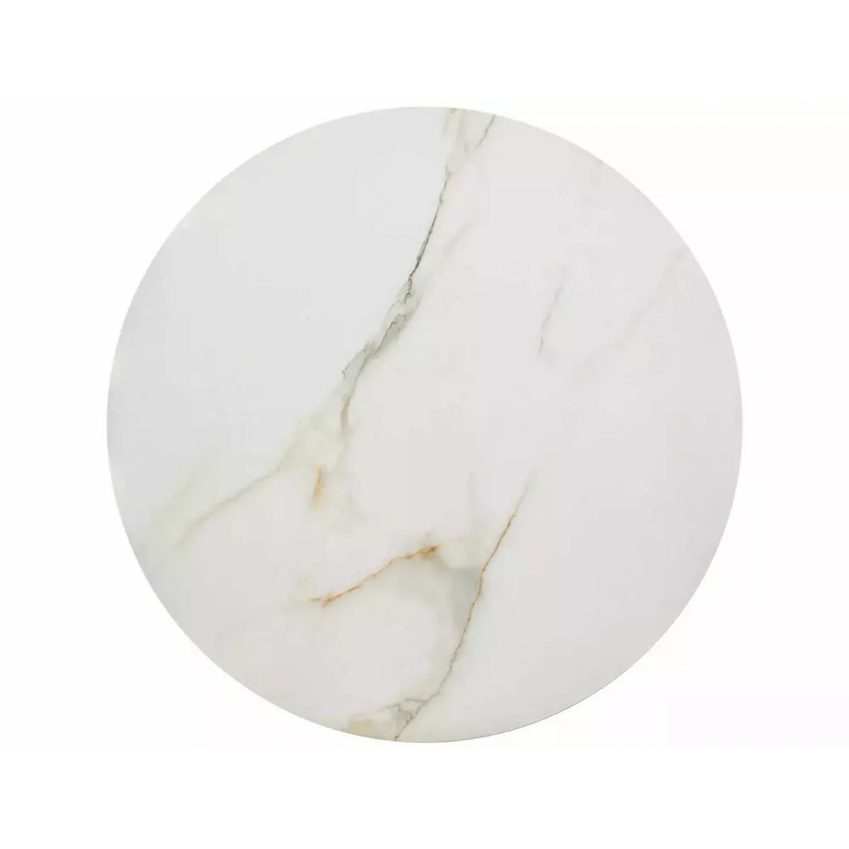 Set 2 masute cafea PORTAFINO A, alb cu efect de marmura/auriu, ceramica/metal, 80/60