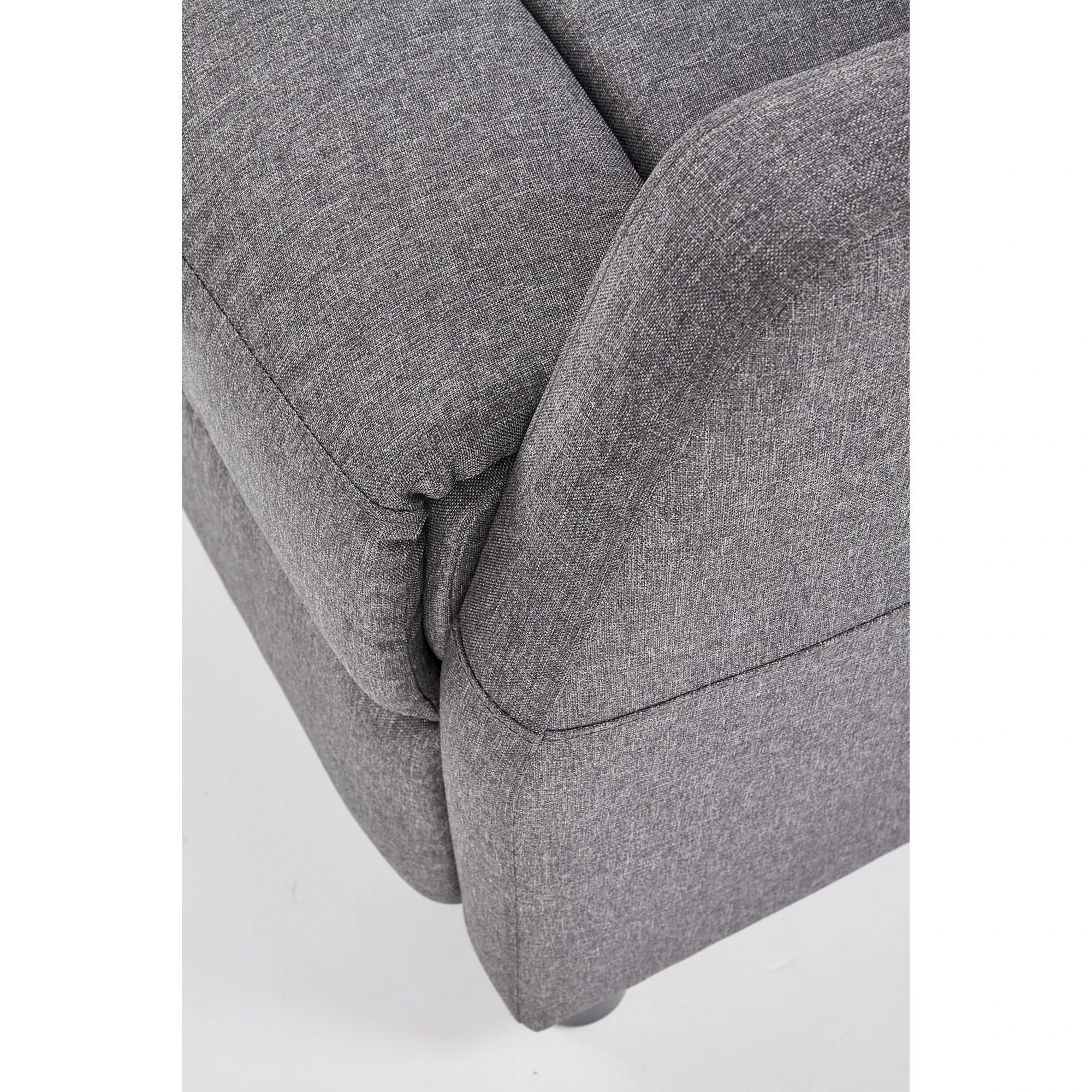Fotoliu recliner FELIPE, gri inchis/negru, stofa/plastic, 64x84/135x76/103 cm