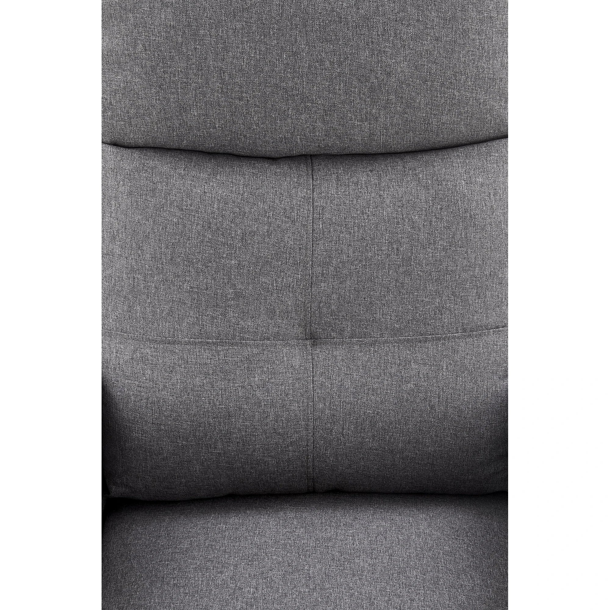 Fotoliu recliner FELIPE, gri inchis/negru, stofa/plastic, 64x84/135x76/103 cm