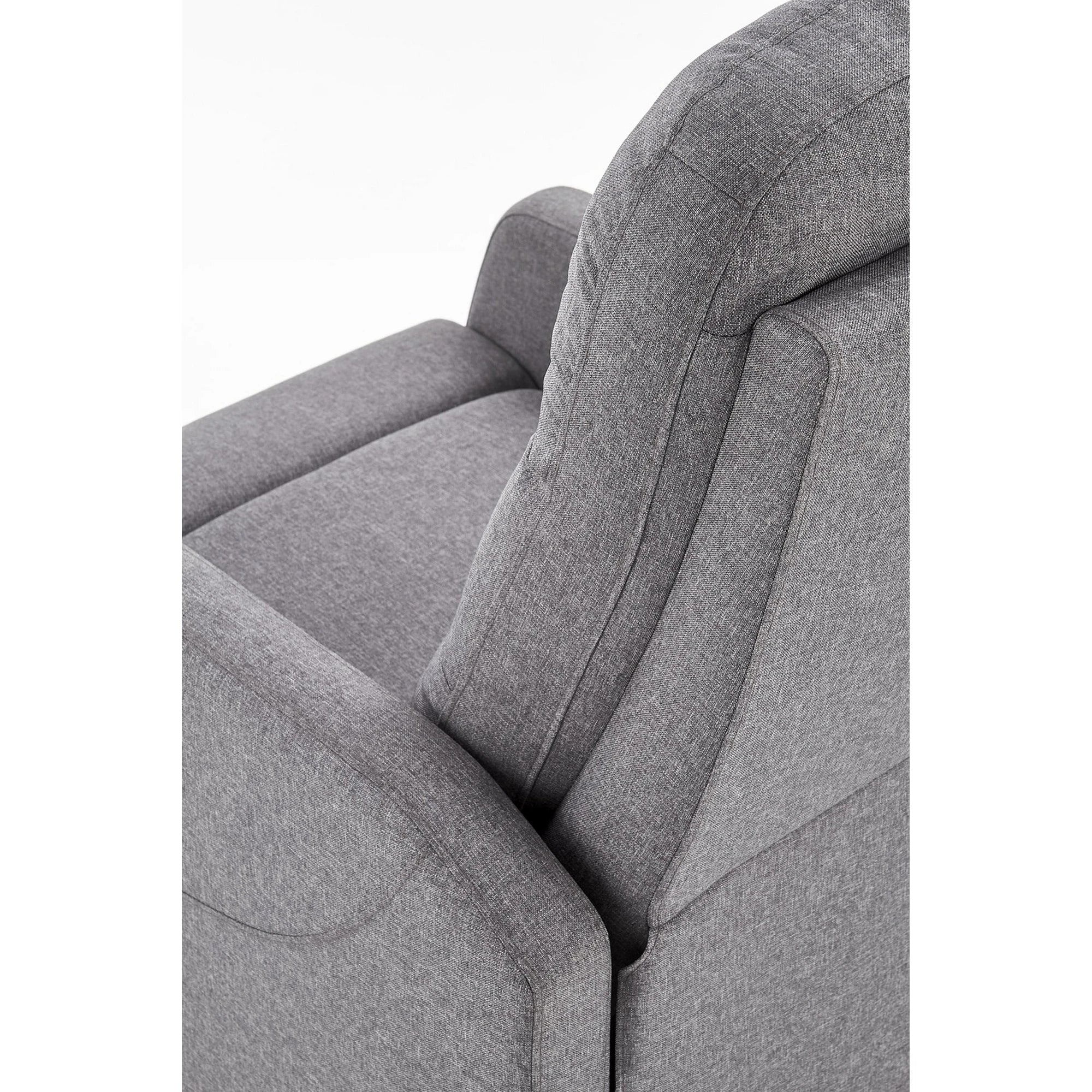 Fotoliu recliner FELIPE, gri inchis/negru, stofa/plastic, 64x84/135x76/103 cm