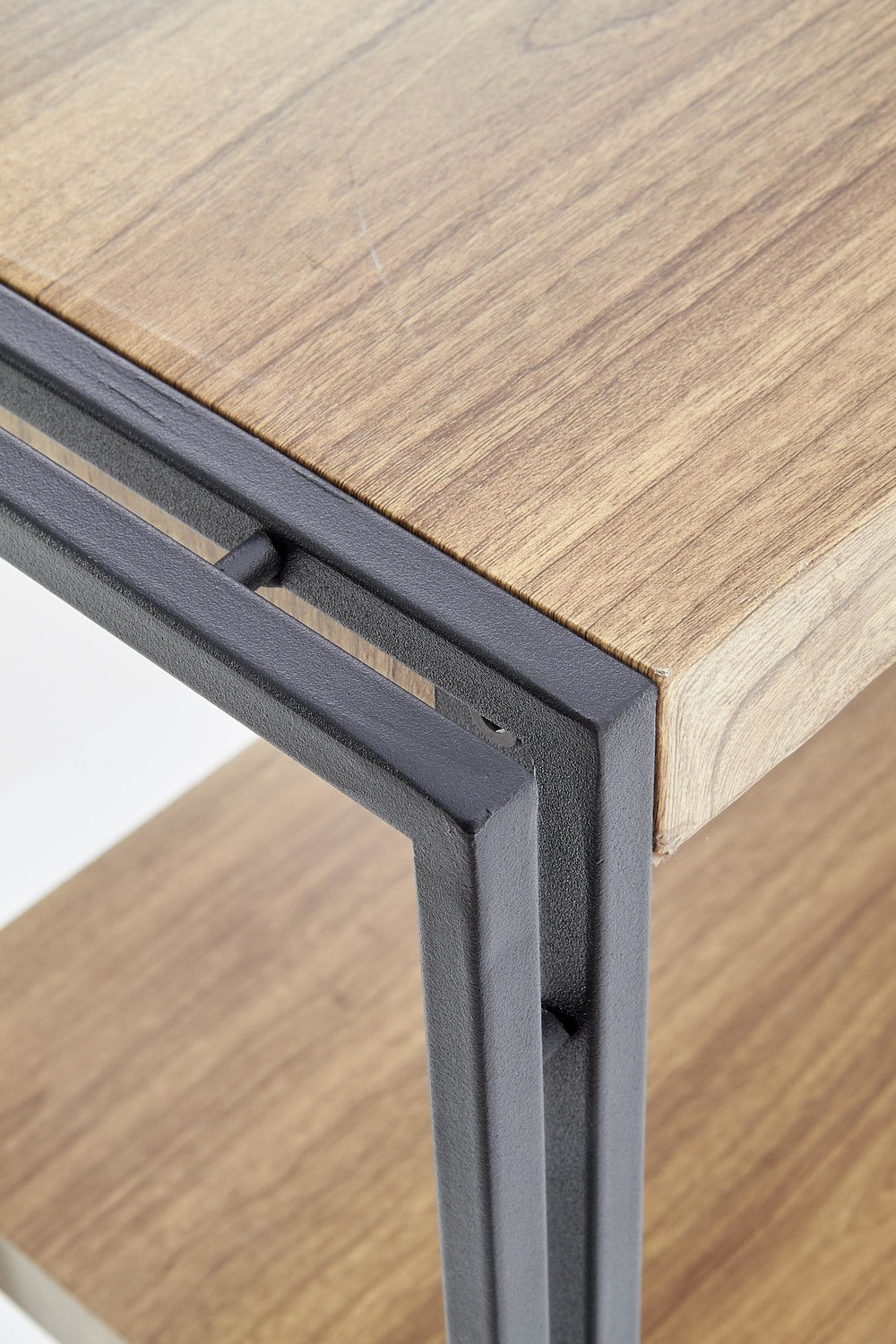 Etajera BOLIVAR REG2, stejar auriu/negru, 100x30x155 cm