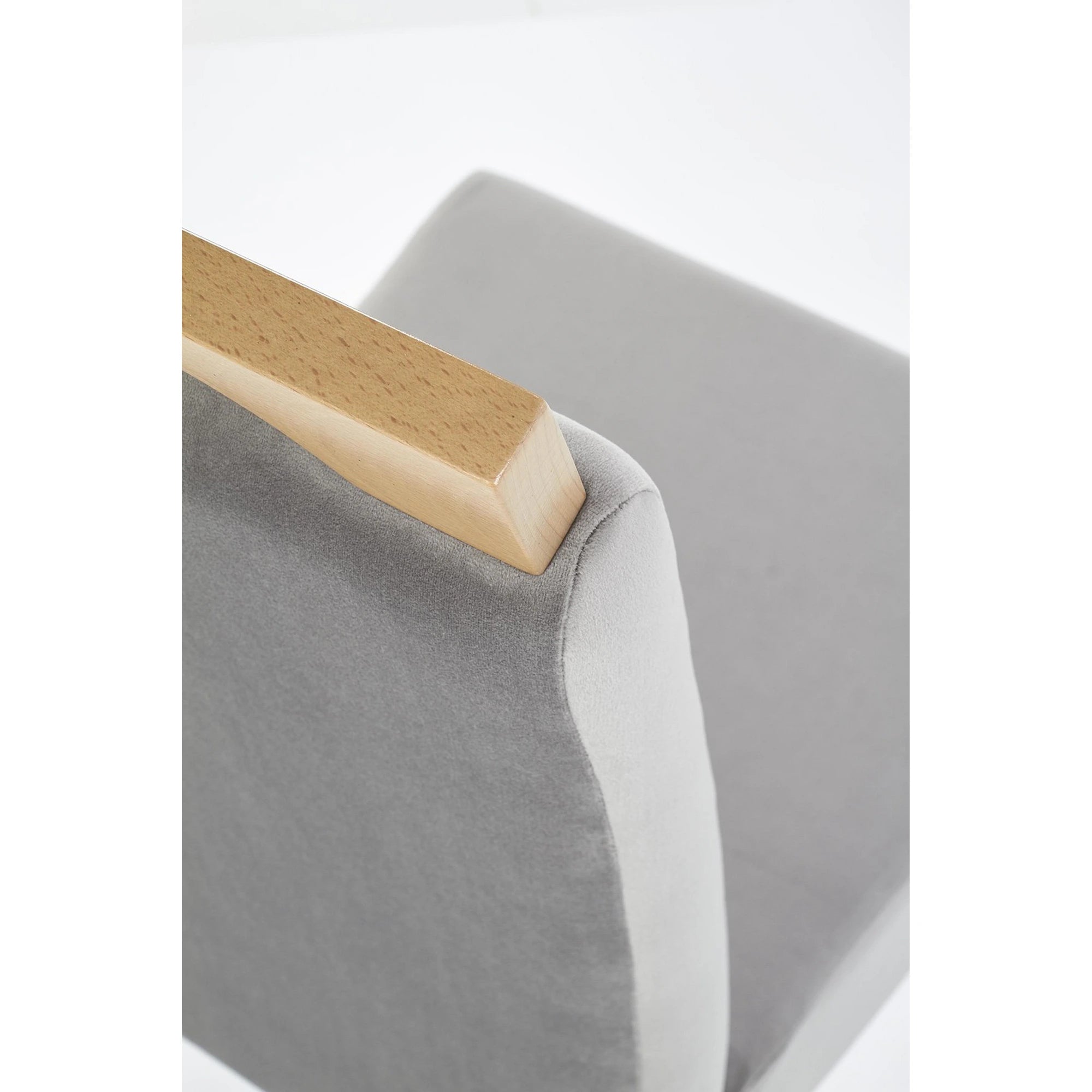Scaun CLARION, gri/stejar auriu, stofa/lemn de fag, 42X58X97 cm