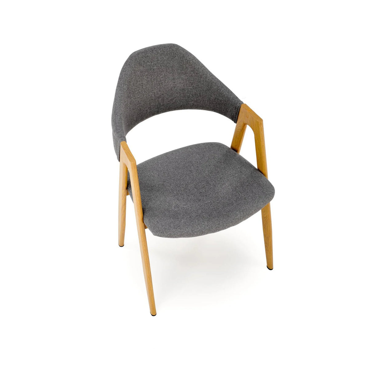 Scaun K344, gri/stejar, stofa clasica/metal, 53X51X80 CM