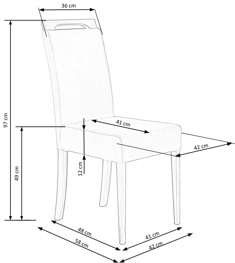 Scaun CLARION 2, negru/turcoaz, 42X58X97 cm