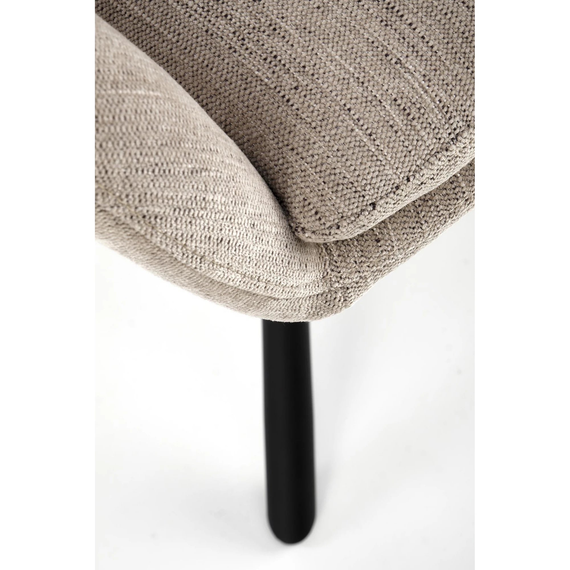 Scaun rotativ K495, bej/negru, stofa clasica/metal, 60x65x87 cm