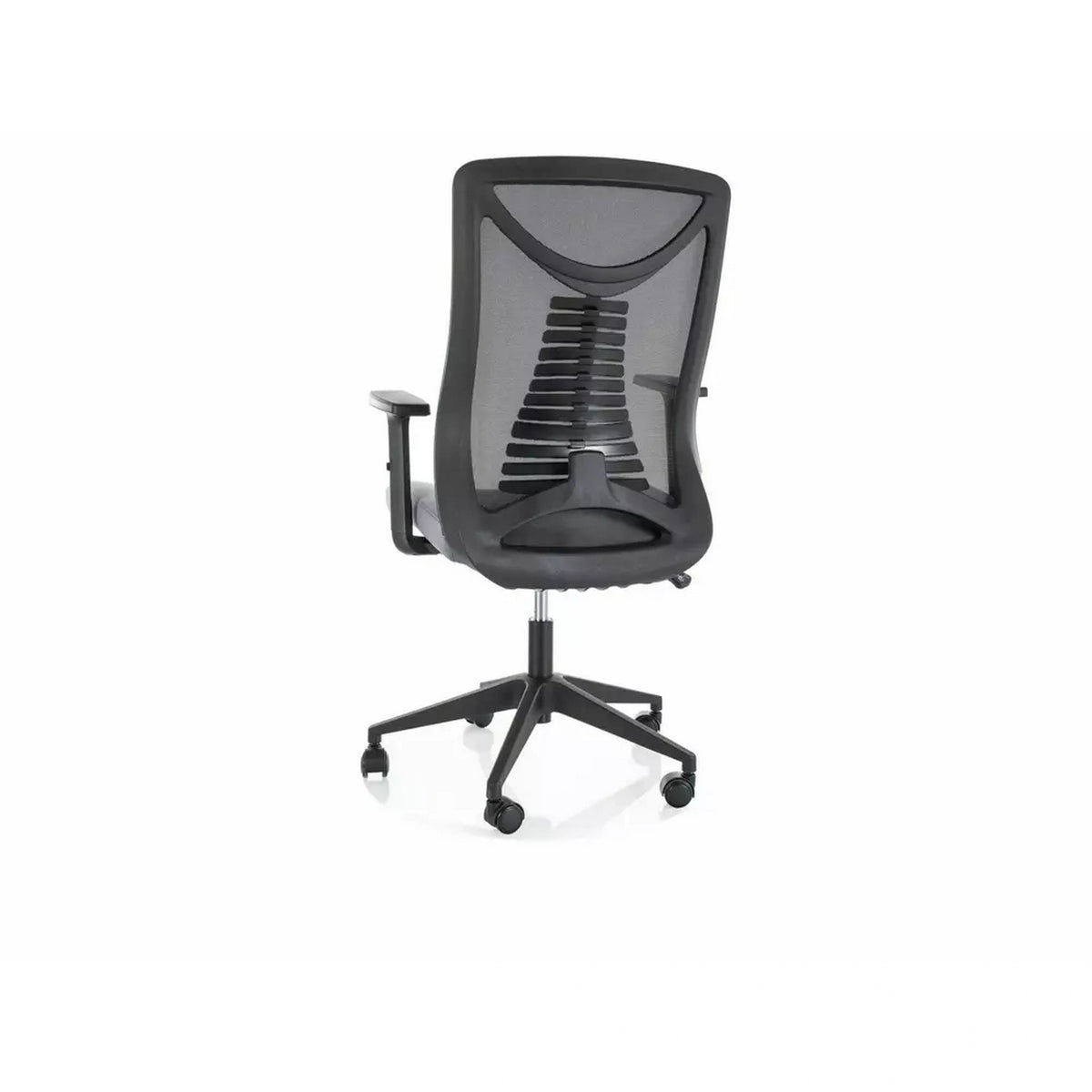 Scaun birou Q-330R, negru/gri, stofa/plasa, 62x48x103/113 cm
