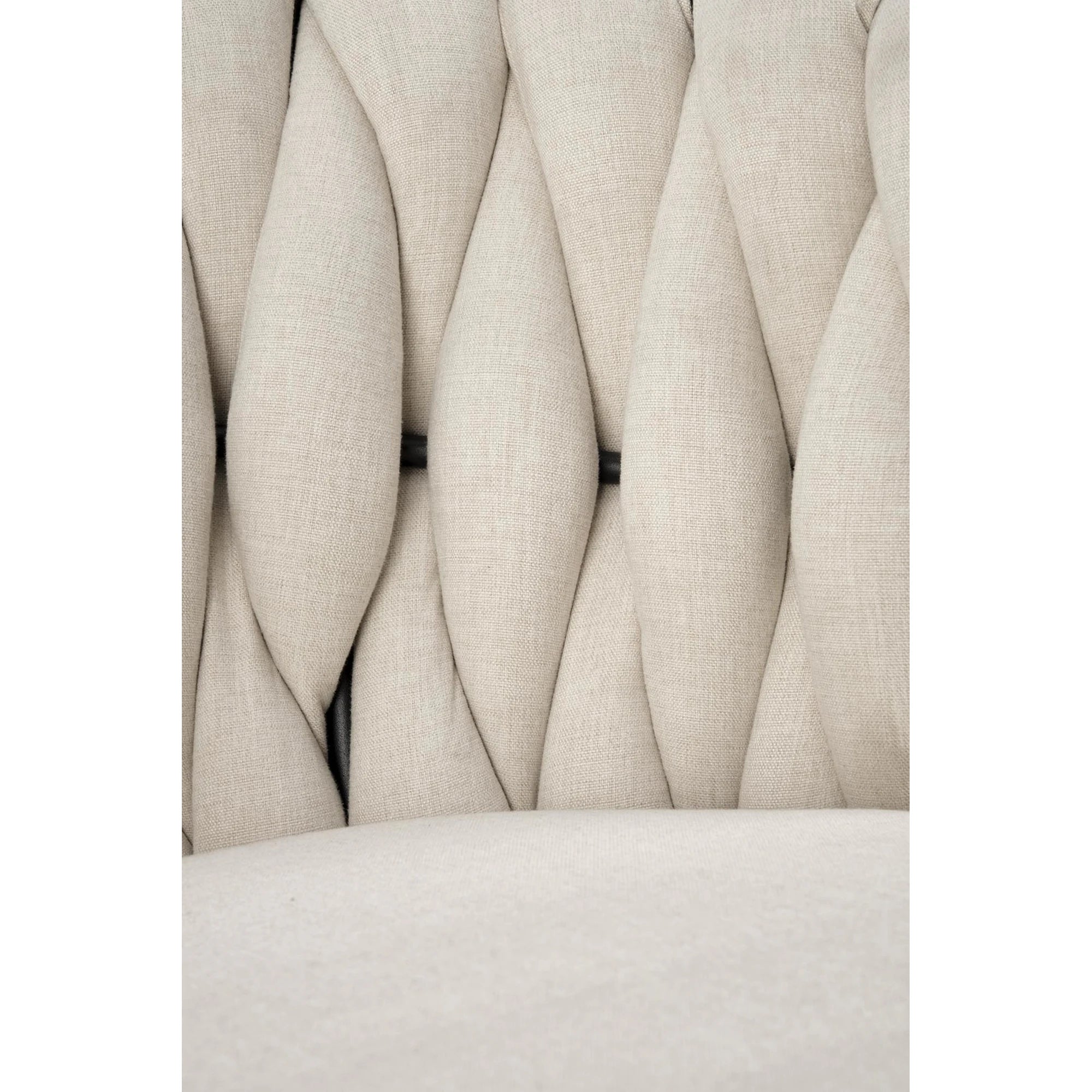 Scaun tapitat K516, bej/negru, stofa clasica/otel, 57x60x79 cm