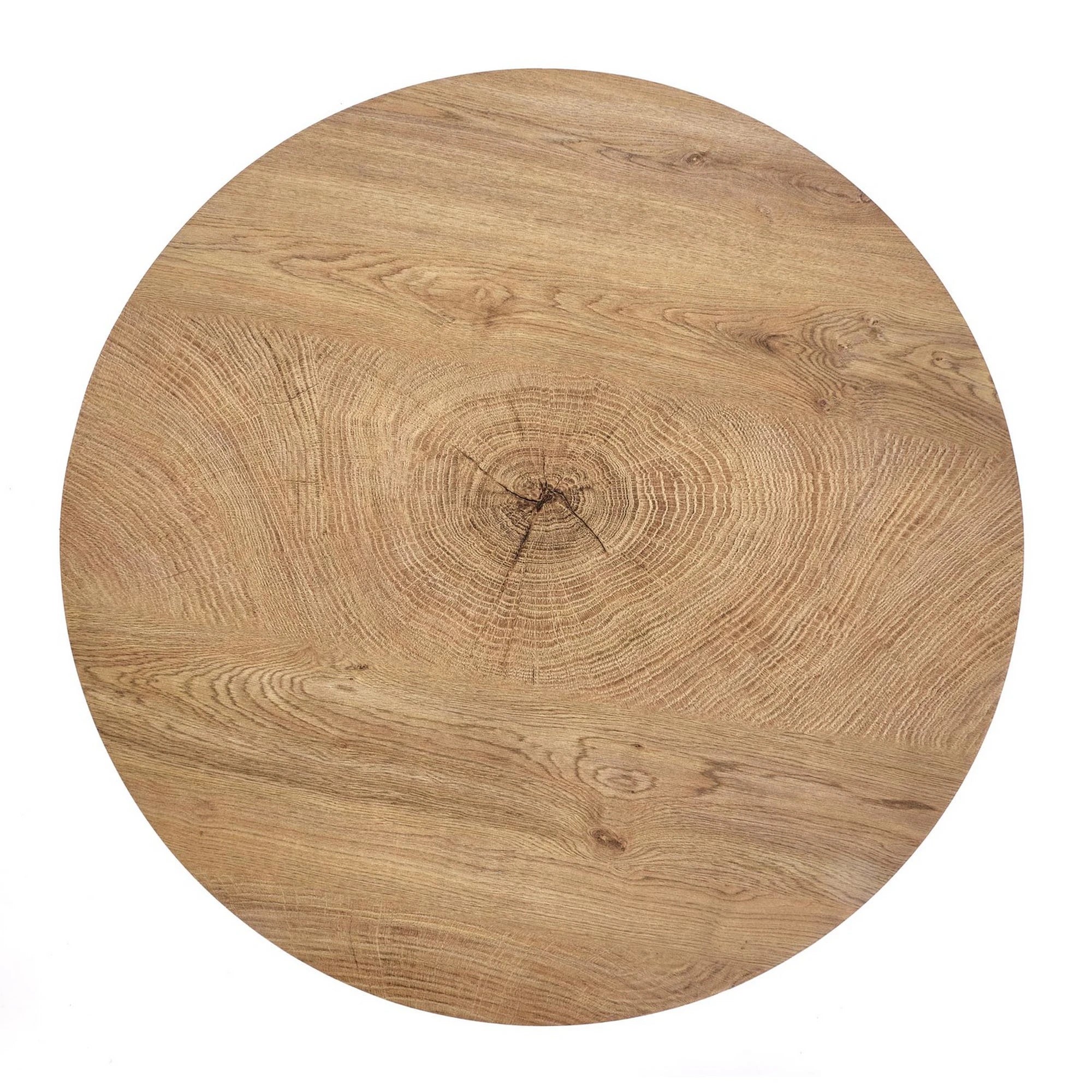 Masuta cafea BROOKLYN, stejar natural/negru, 80x80x37 cm