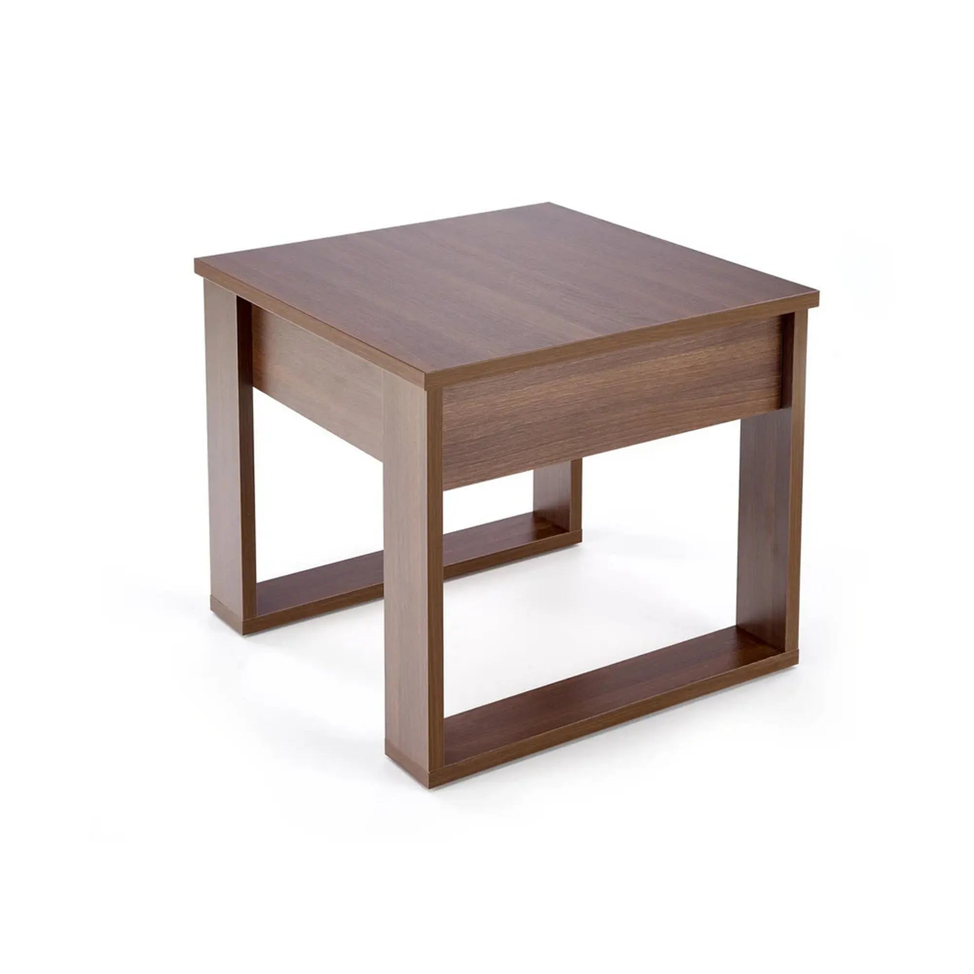 Masuta NEA KWADRAT, nuc inchis, PAL furniruit, 60x60x52 cm