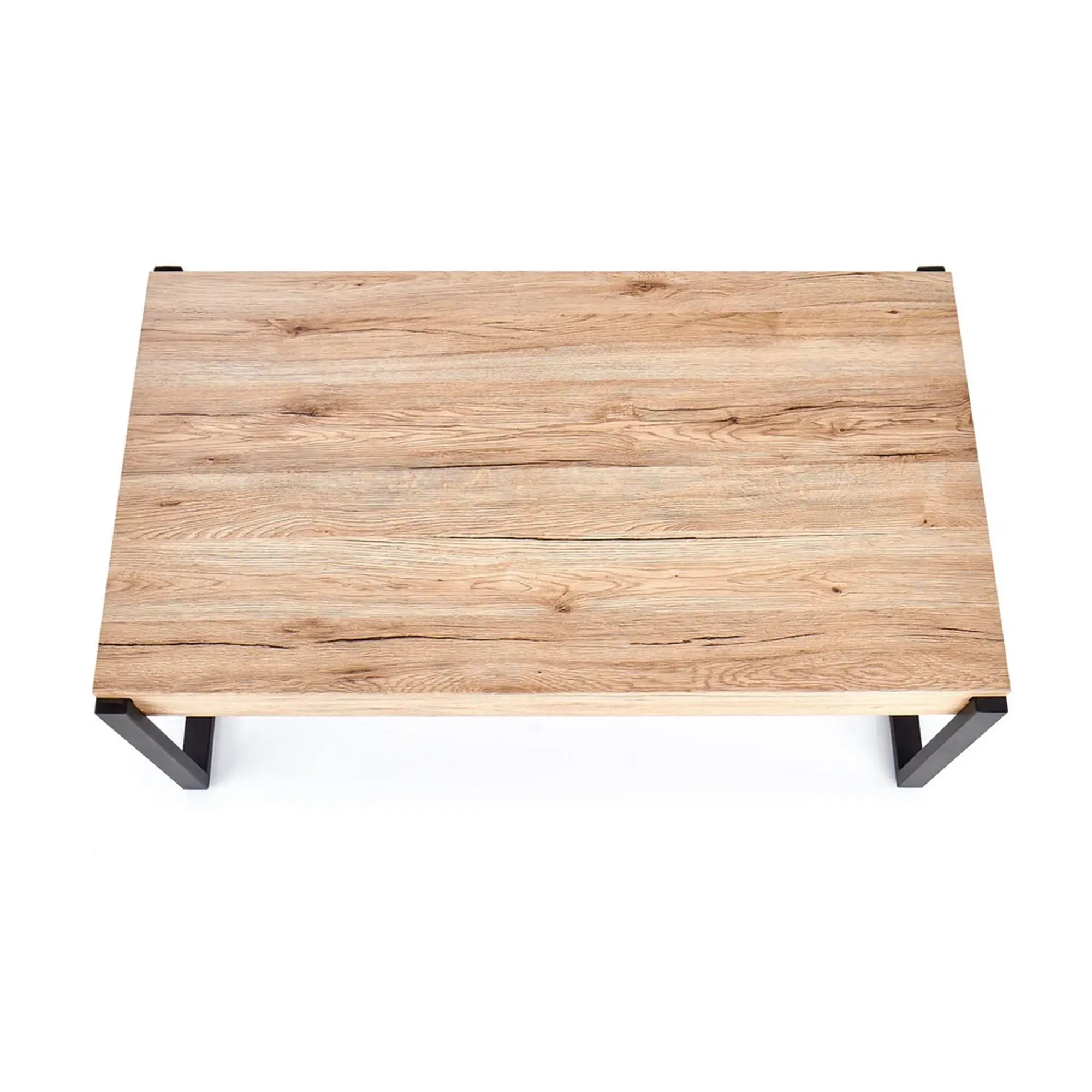 Masuta cafea CAPRI, stejar San Remo/negru, 110x64x42 cm