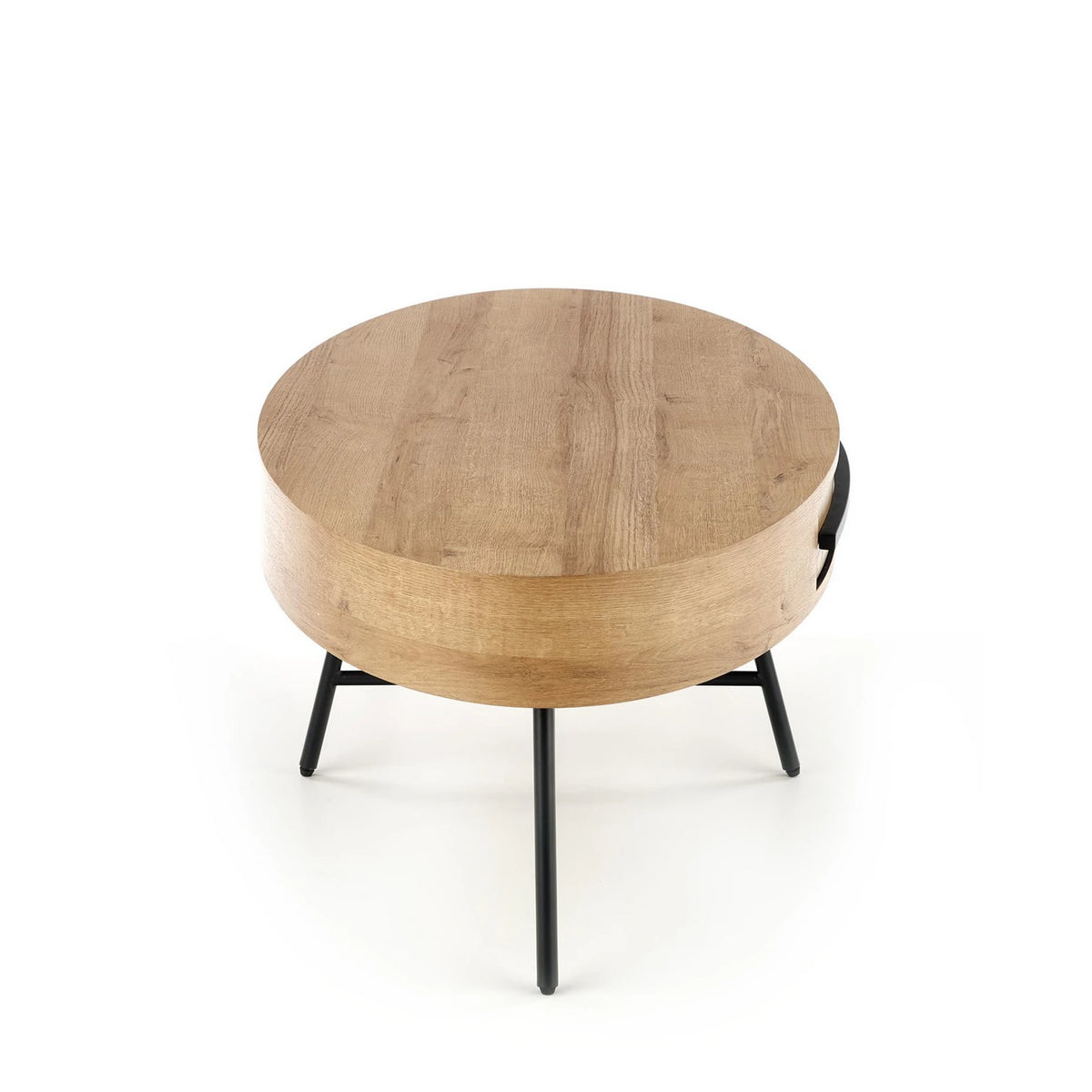 Masuta cafea CAROLINA, stejar auriu/negru, 120x60x41 cm