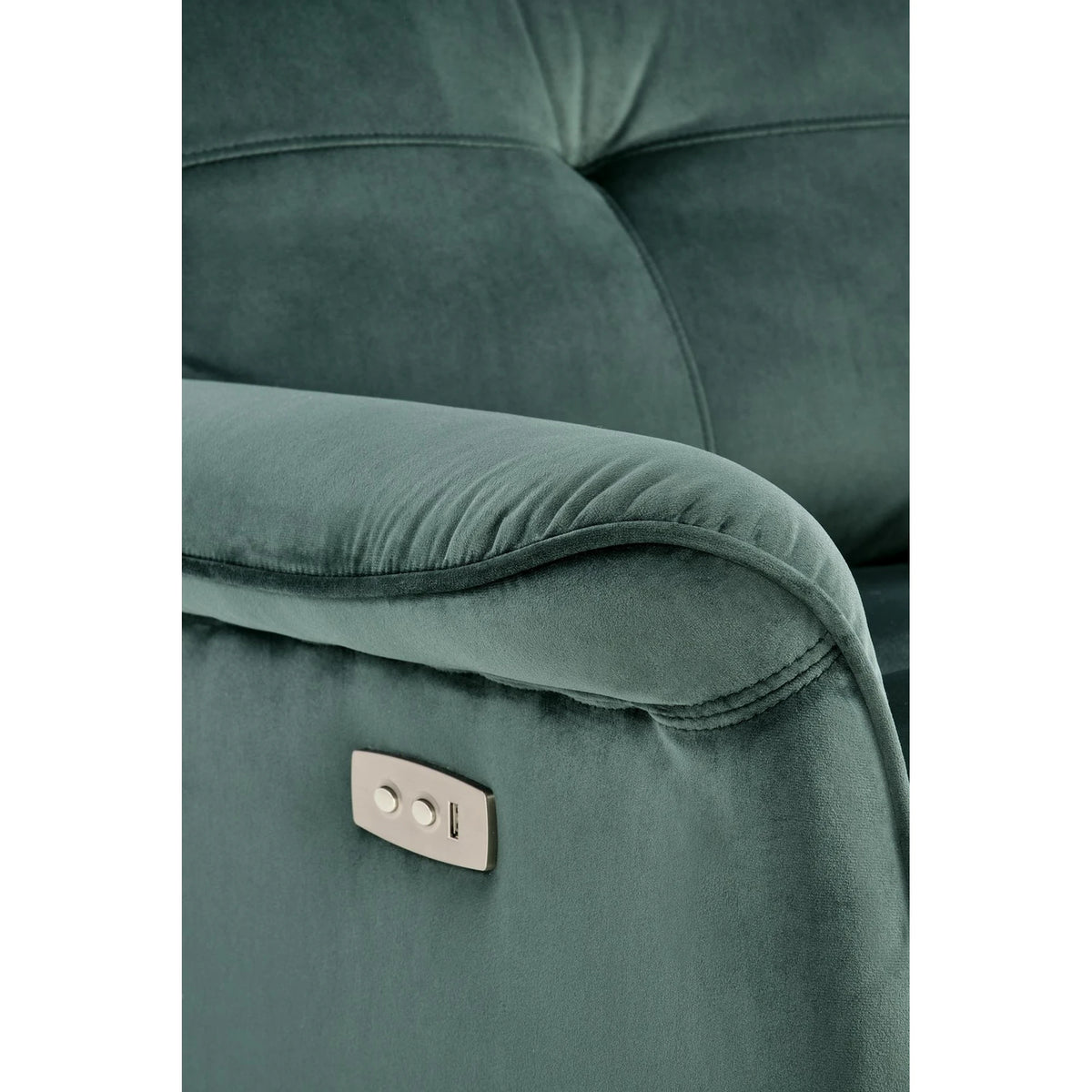 Fotoliu rabatabil SEMIR, verde inchis/negru, stofa catifelata/metal, 80x90/170x92/108 cm