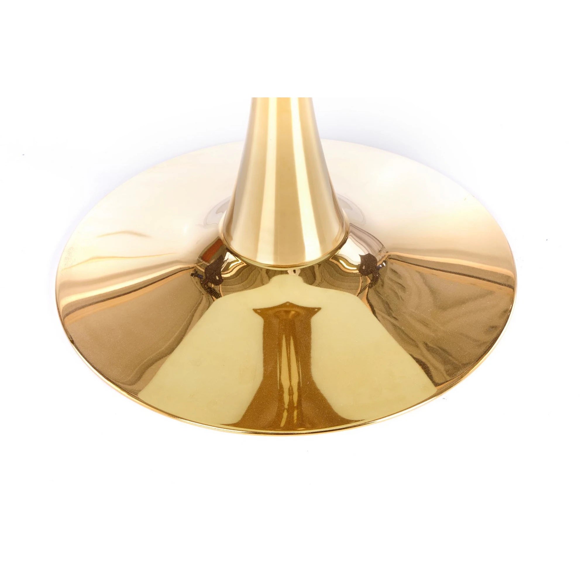 Masa CASEMIRO, alb cu efect de marmura/auriu, sticla/metal, 90x90x75 cm