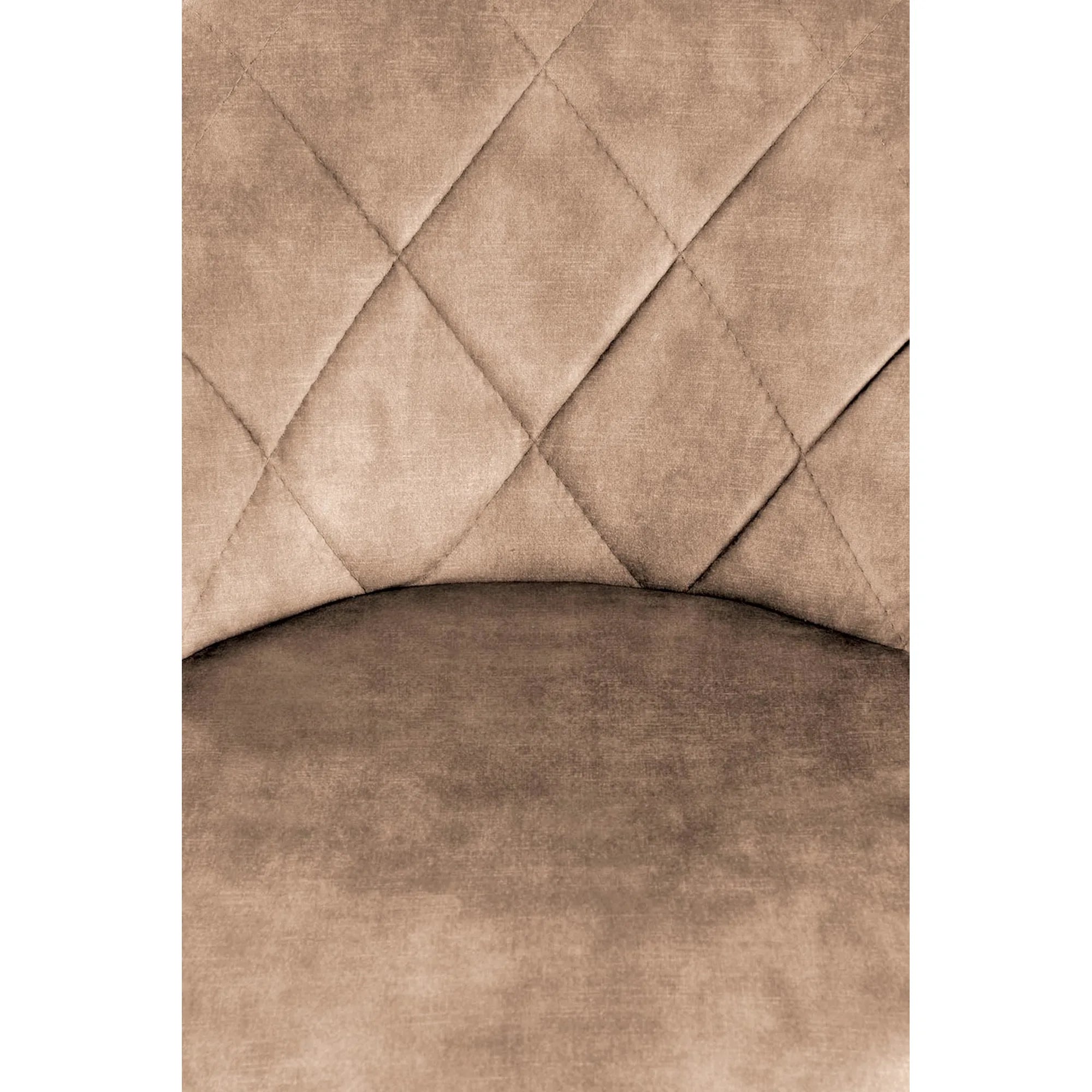 Scaun de bar rotativ H101, bej/negru, stofa catifelata/metal, 47x45x84/106 cm