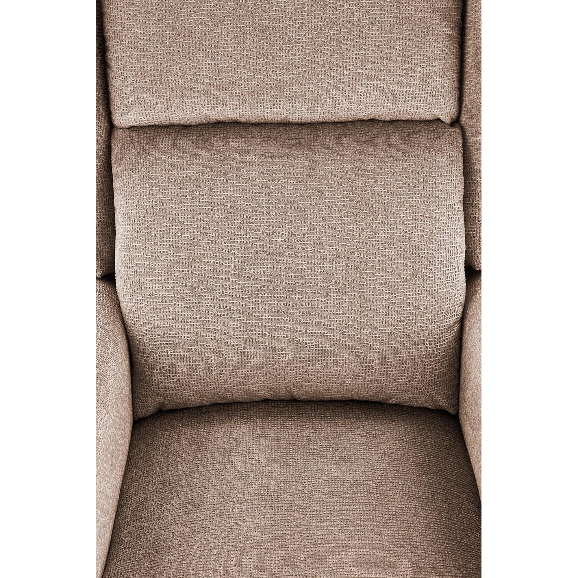 Fotoliu AGUSTIN, bej/maro, stofa/lemn, 75x92/160x83/107 cm
