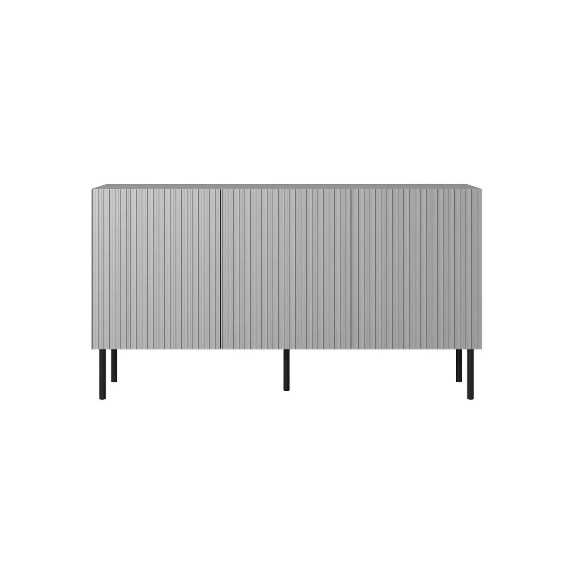 Comoda ASENSIO, gri mat/negru, PAL, 150x42x82 cm