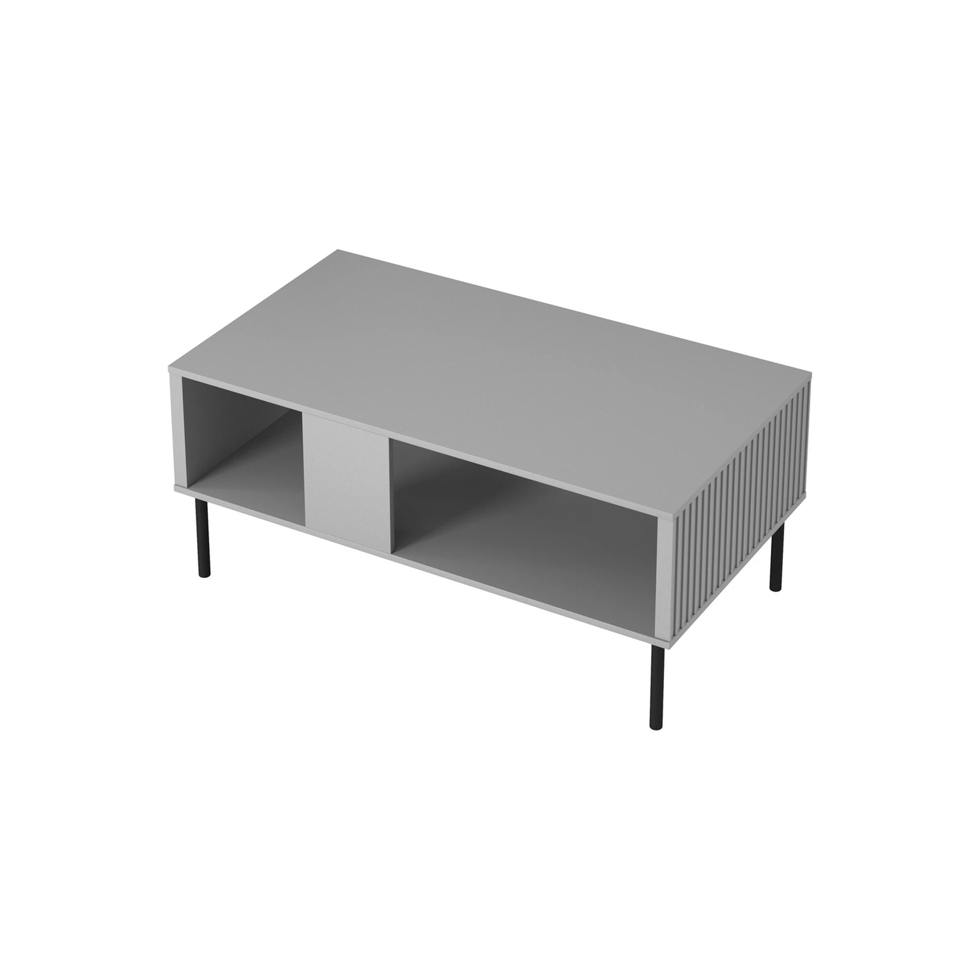 Masuta ASENSIO, gri mat/negru, PAL laminat, 100X60X48 cm