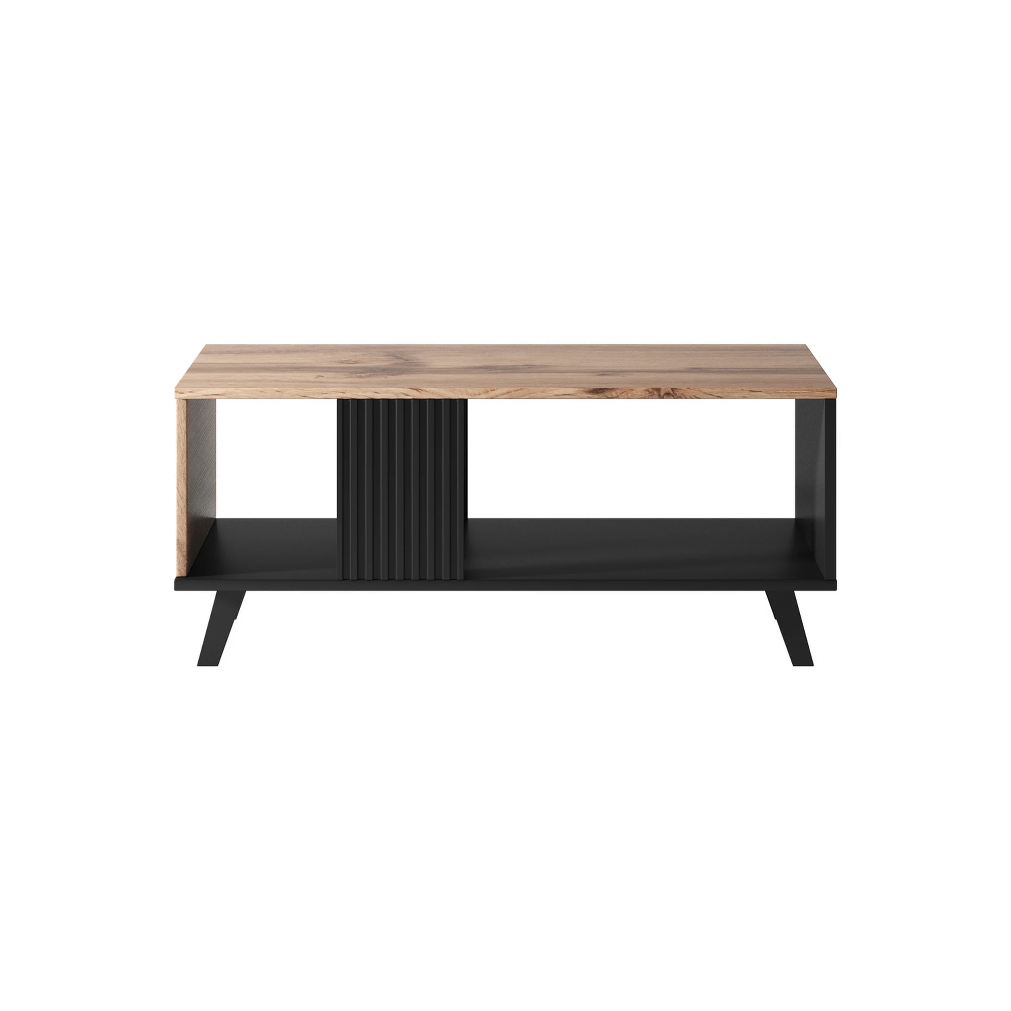 Masuta RANDOM, stejar/negru, PAL, 92x50x40 cm