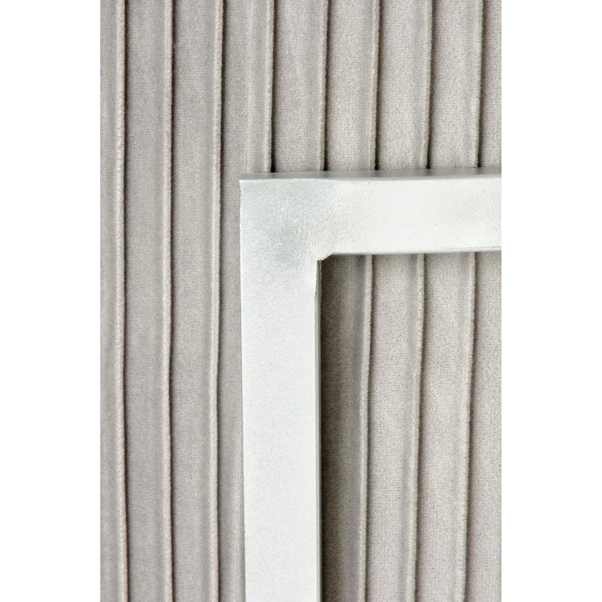 Taburet CRICKET, stofa catifelata gri deschis, cu spatiu depozitare, 40x46 cm