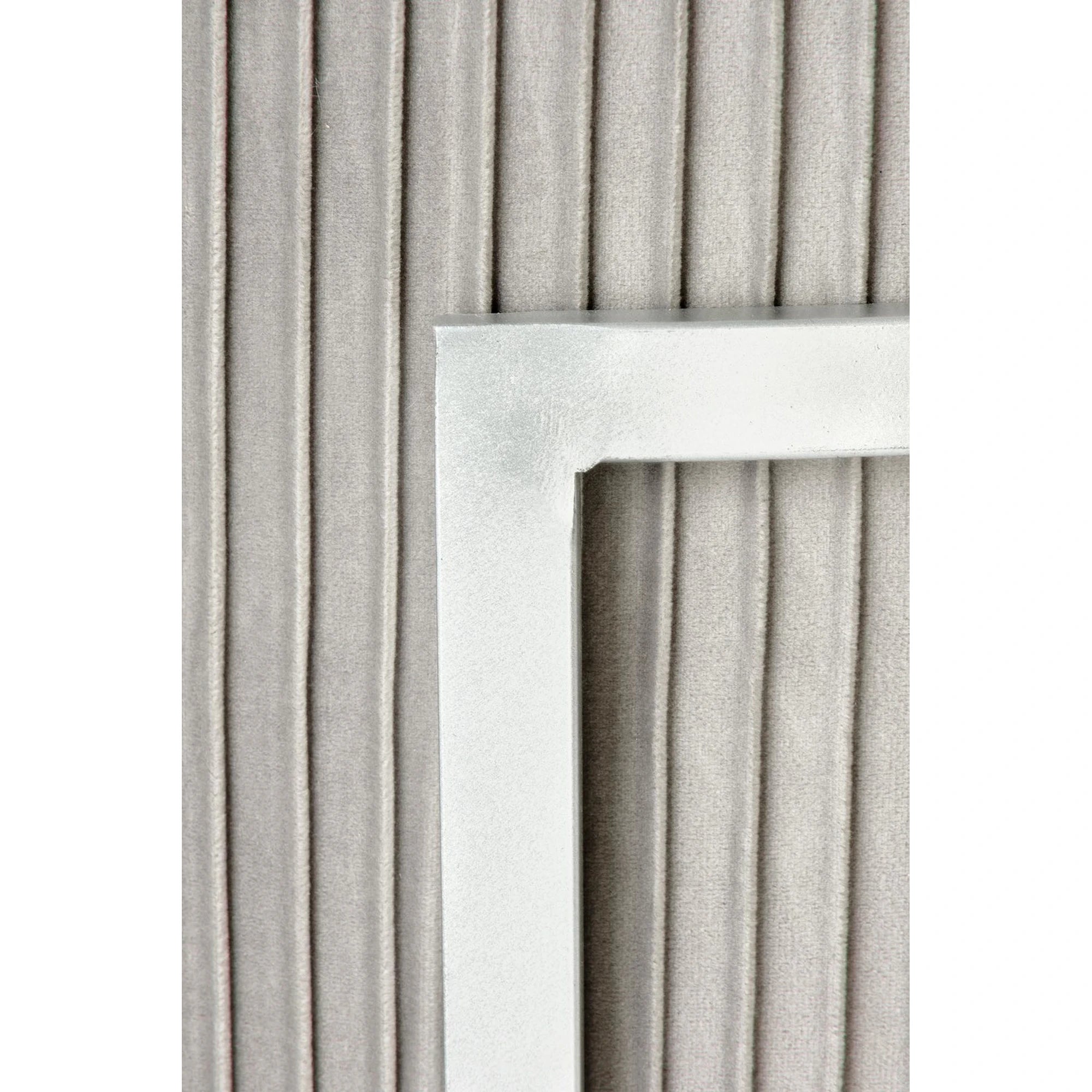 Taburet CRICKET, stofa catifelata gri deschis, cu spatiu depozitare, 40x46 cm