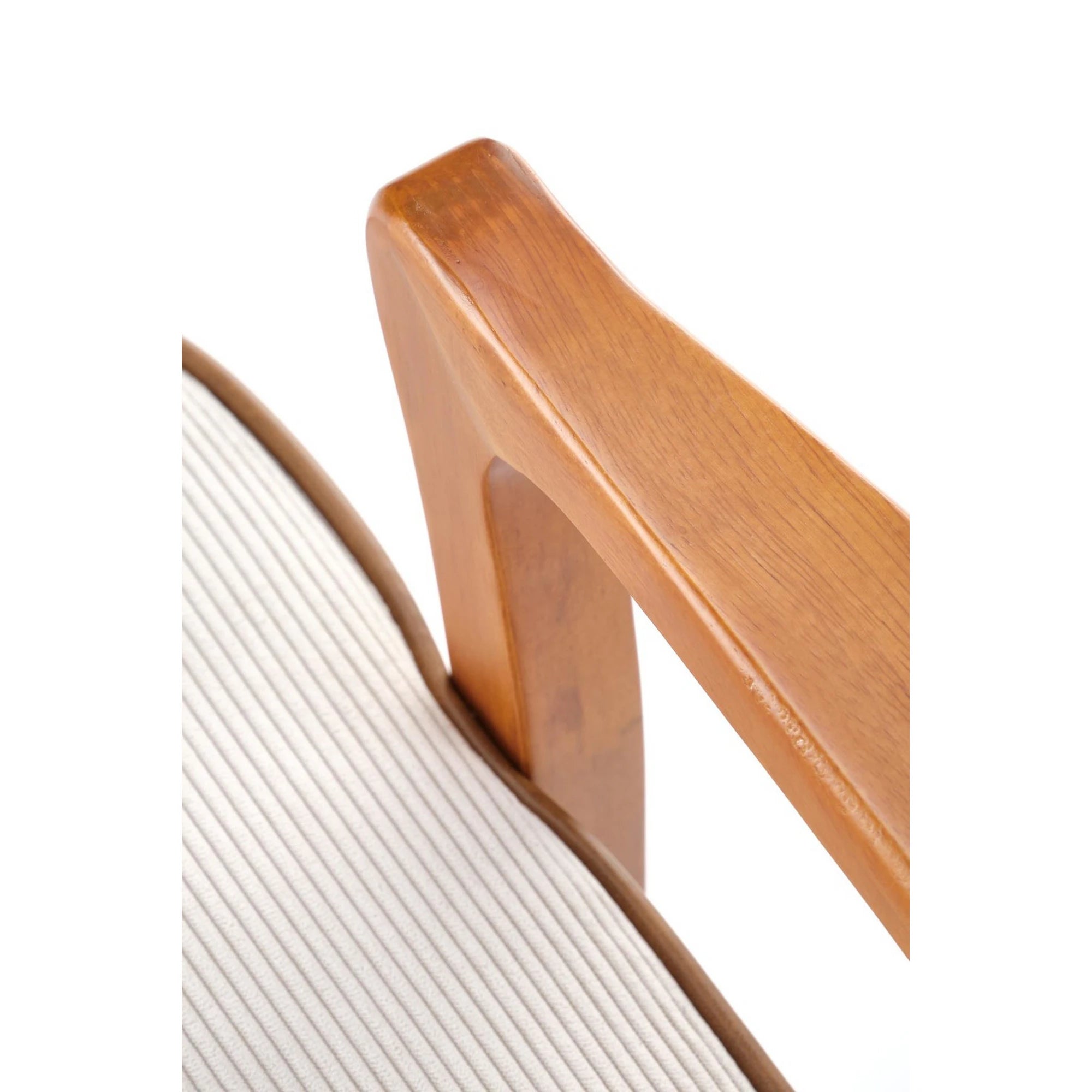 Fotoliu PASTORE, bej deschis/nuc deschis, stofa/lemn, 66x69x76 cm