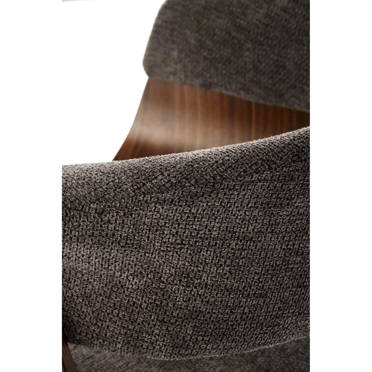 Scaun K545, gri/nuc, stofa clasica/placaj, 63x53x83 cm