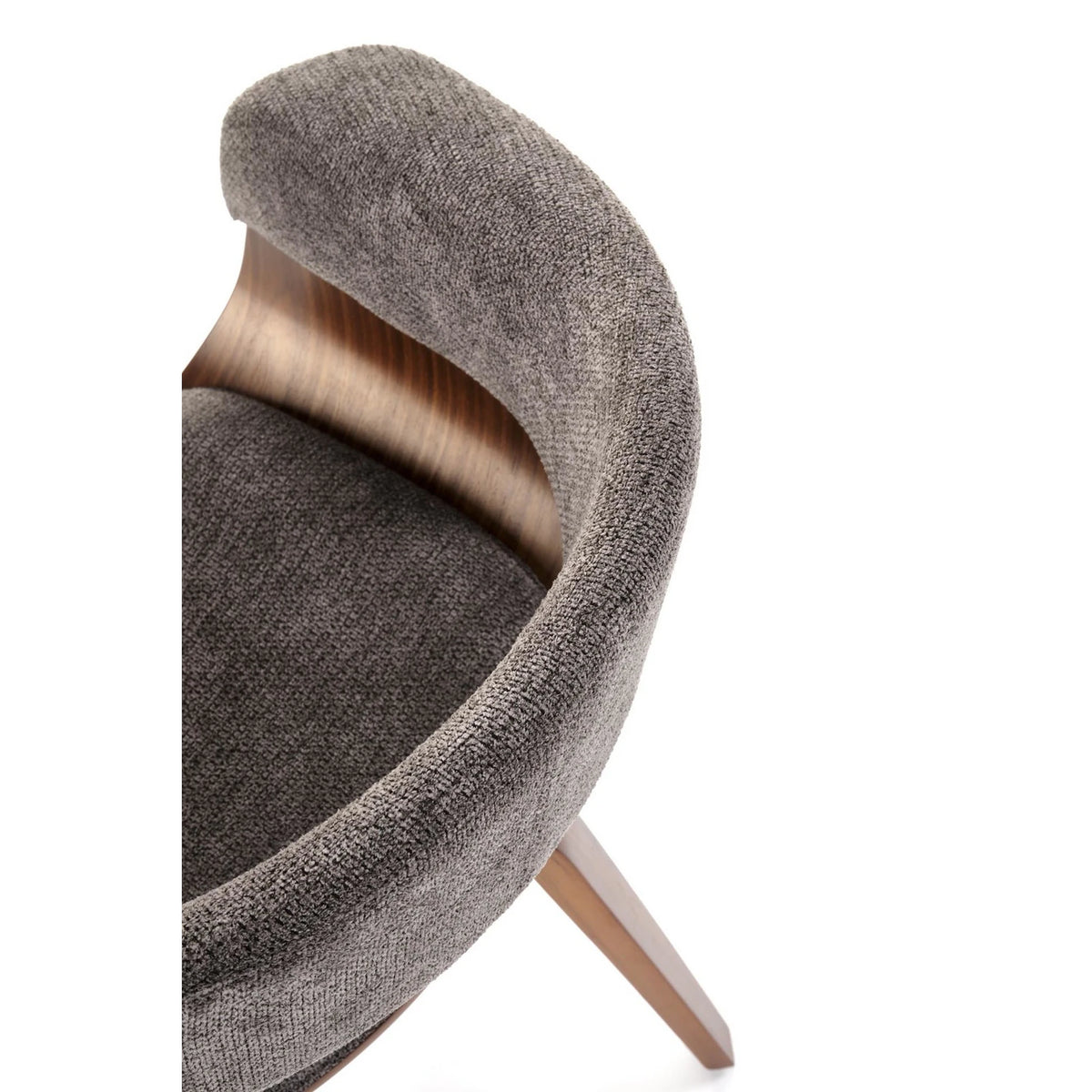 Scaun K545, gri/nuc, stofa clasica/placaj, 63x53x83 cm