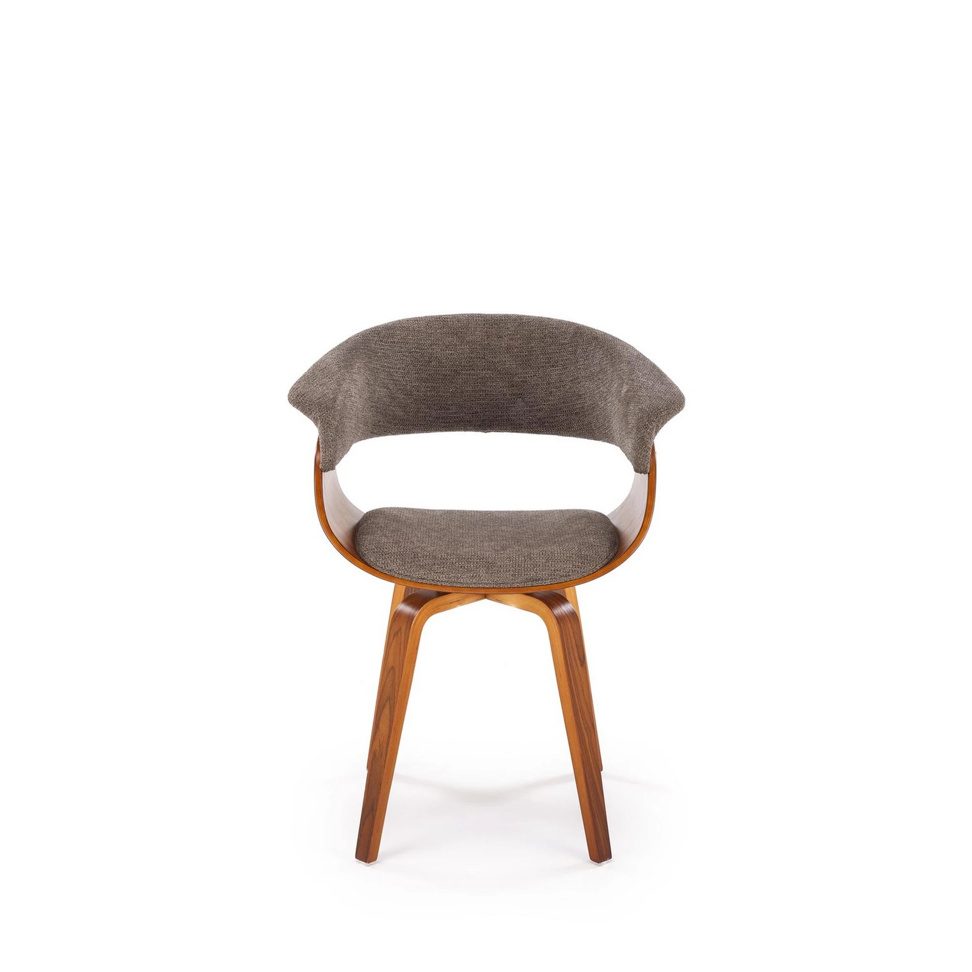 Scaun K545, gri/nuc, stofa clasica/placaj, 63x53x83 cm