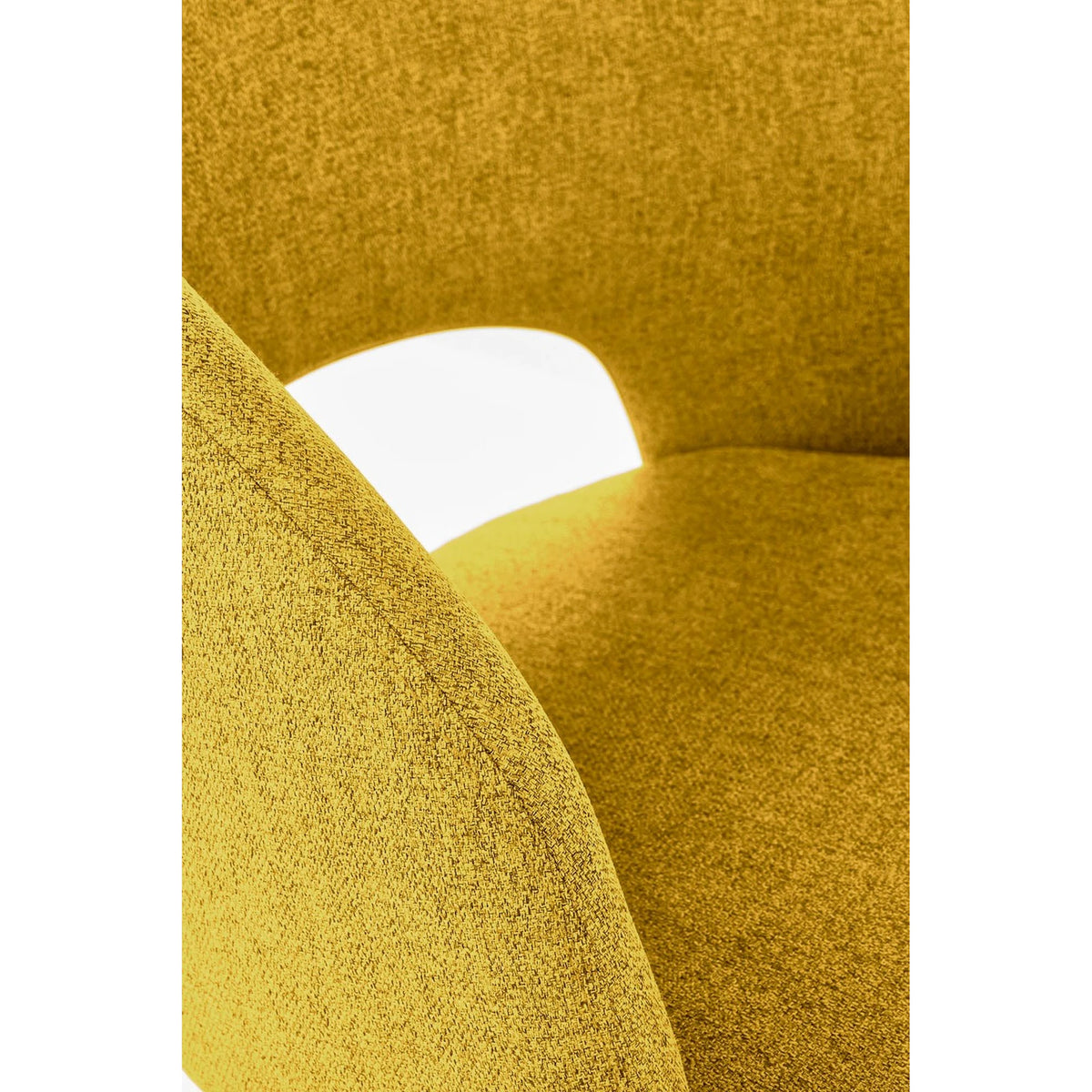 Scaun K373, galben/negru, stofa clasica/metal, 51x57x77 cm