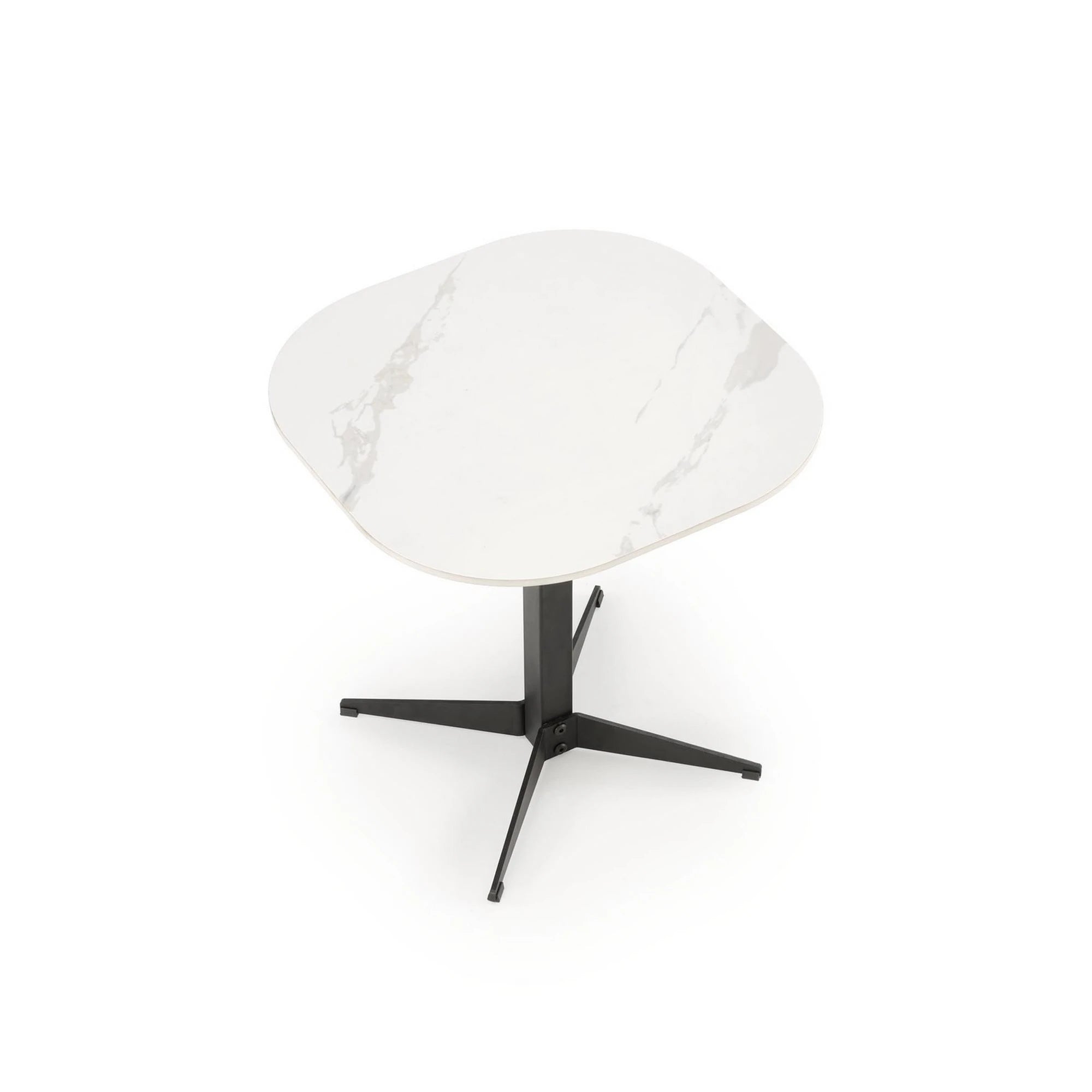 Masuta BORNA S, alb/negru, ceramica/metal, 50x50x50 cm
