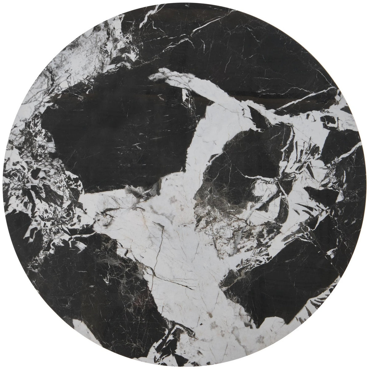 Set 2 masute ALEXANDRA, negru, ceramica/metal, 70x47/50x41 cm