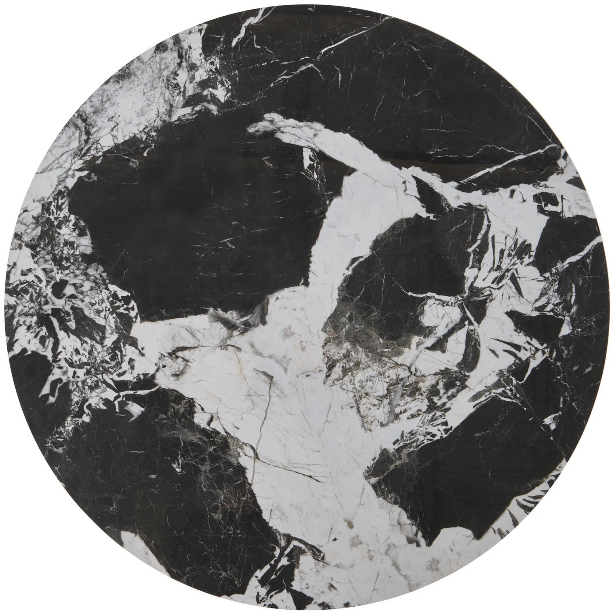 Set 2 masute ALEXANDRA, negru, ceramica/metal, 70x47/50x41 cm