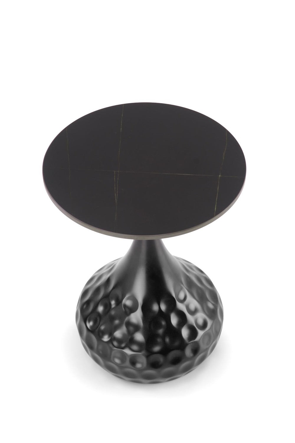 Masuta VERDE, negru, ceramica/metal, 40x40x52 cm