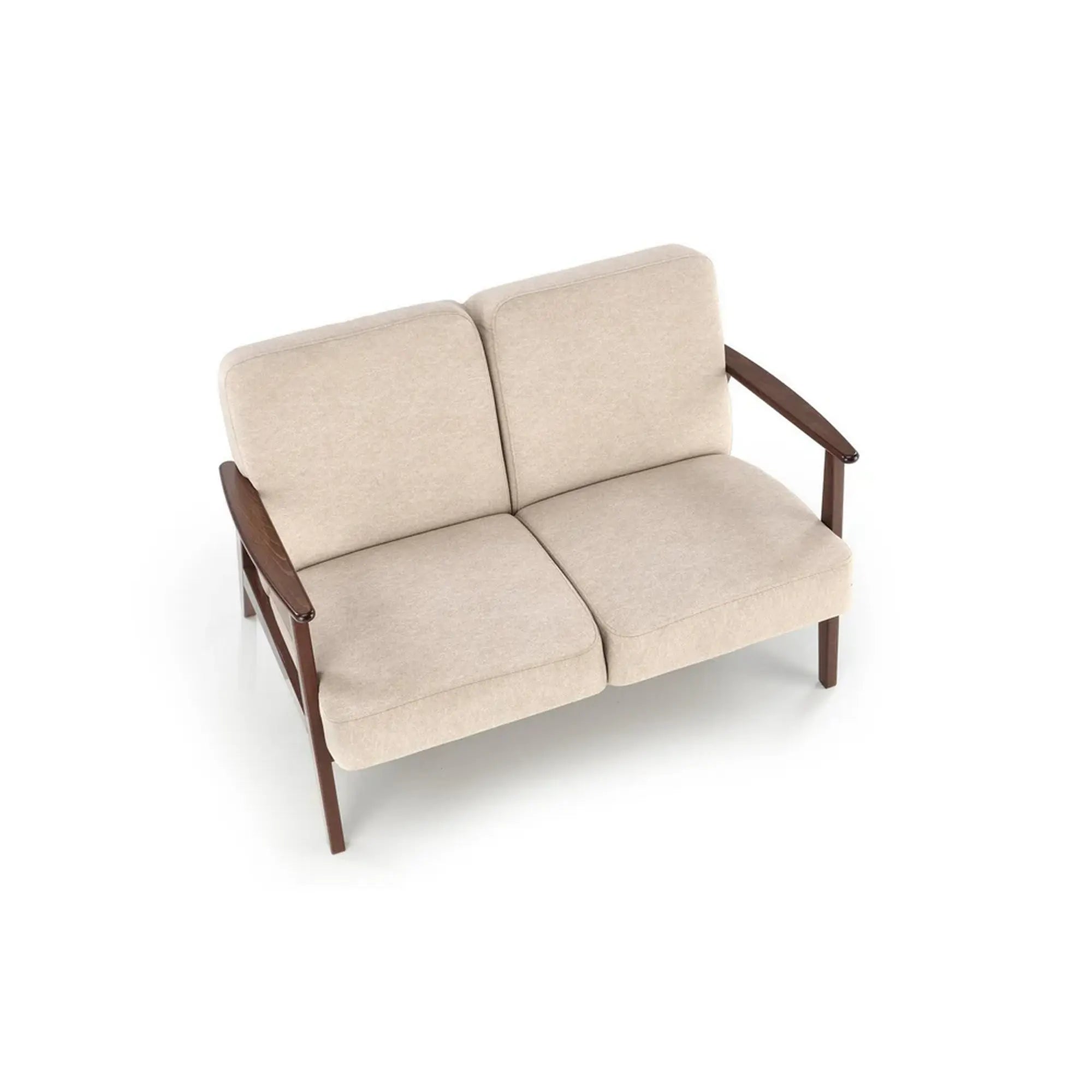 Canapea MILANO 2S, stofa catifelata bej - Castel 15, 120x77x77 cm