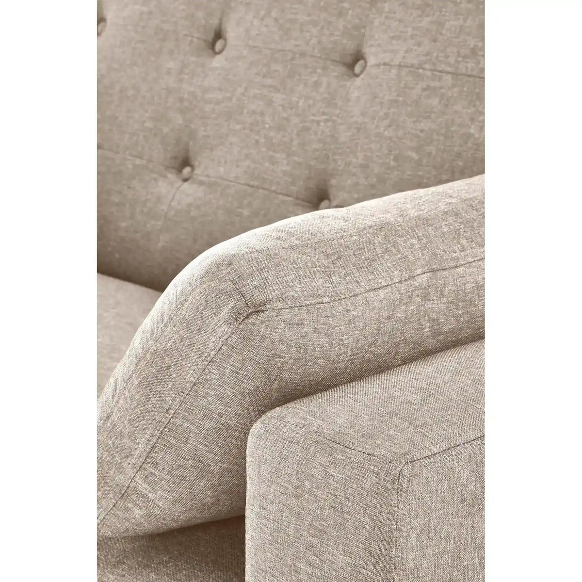 Canapea extensibila PAULINIO, bej, stofa clasica/polipropilena, 170x90/190x93 cm