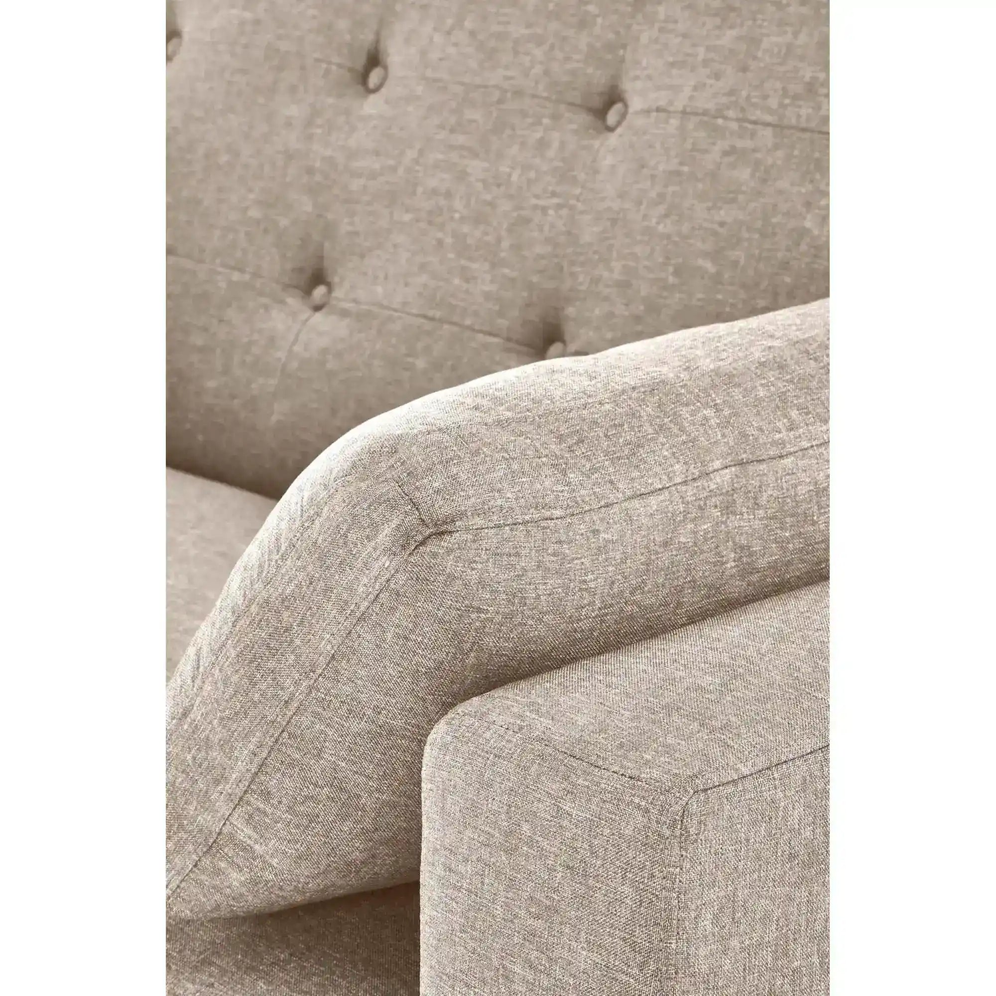 Canapea extensibila PAULINIO, bej, stofa clasica/polipropilena, 170x90/190x93 cm