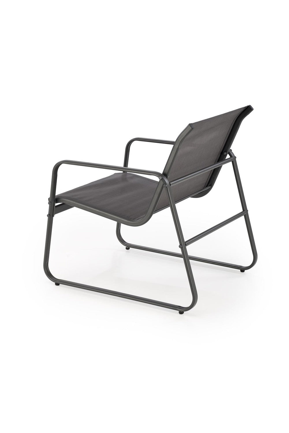 Set gradina CONOR, gri, plasa/sticla/metal, cu masuta, 2 scaune si canapea