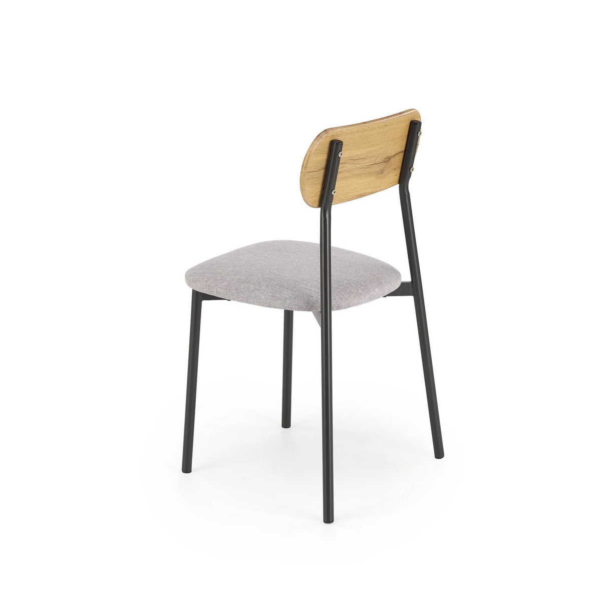 Set masa cu 2 scaune NANDO, stejar/negru, PAL/metal/stofa clasica