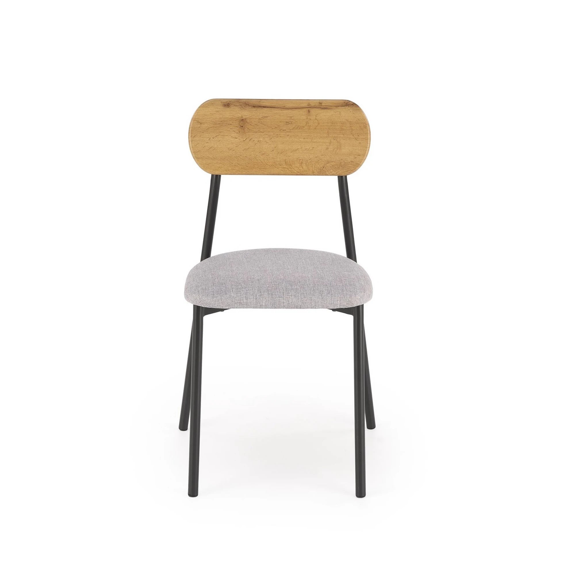 Set masa cu 2 scaune NANDO, stejar/negru, PAL/metal/stofa clasica
