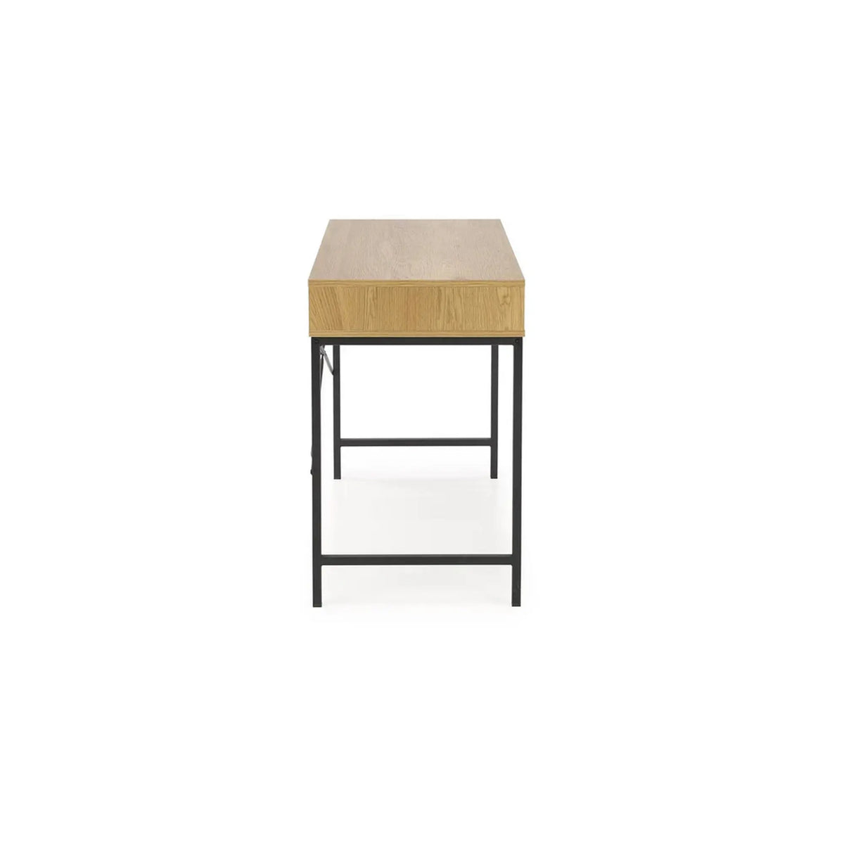 Birou B50, stejar/negru, PAL/metal, 95x48x76 cm
