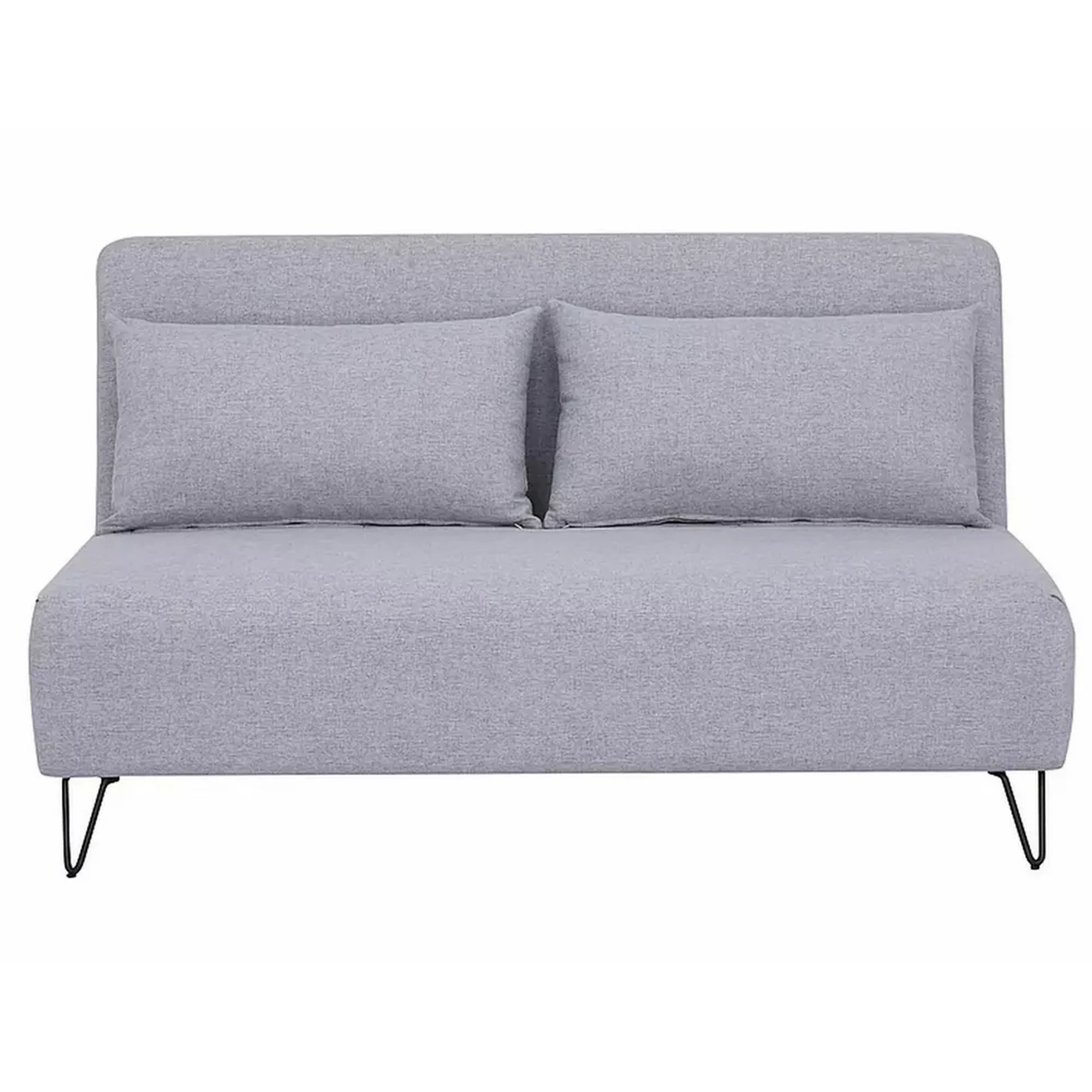 Canapea extensibila ZENIA, gri, stofa/metal, 141x90/191x81 cm