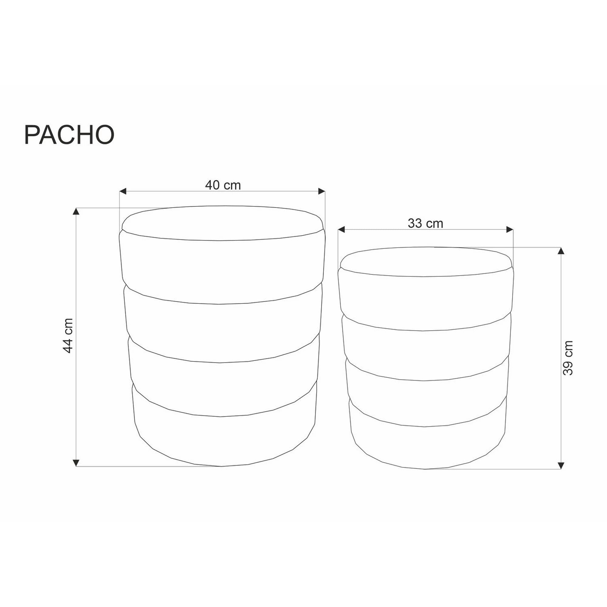 Set 2 taburete PACHO, stofa catifelata bej, cu spatiu depozitare