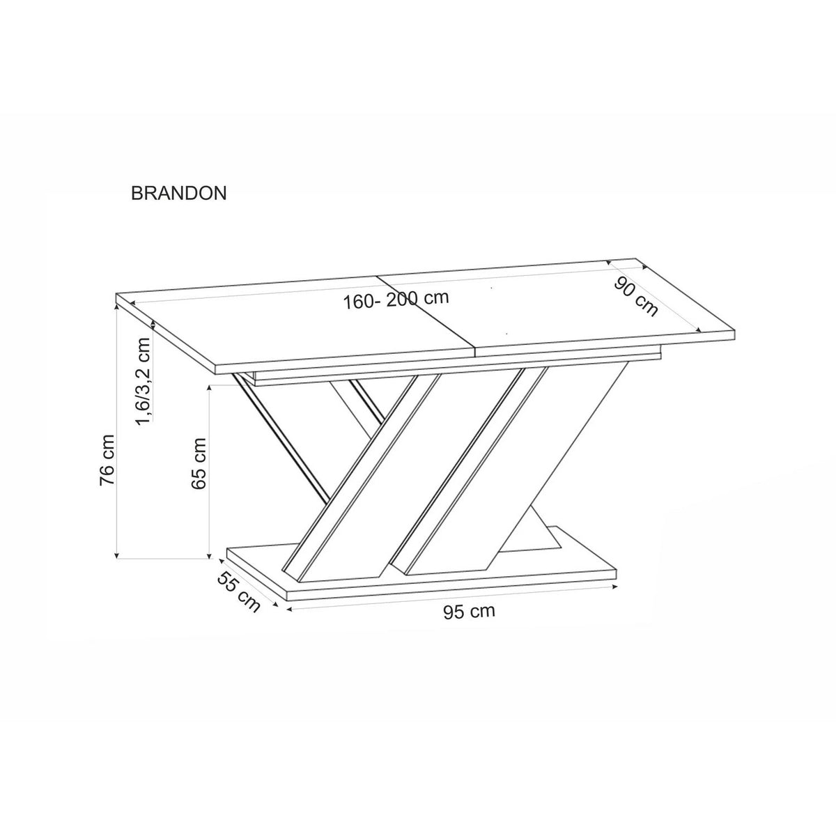 Set masa BRANDON cu 4 scaune K519