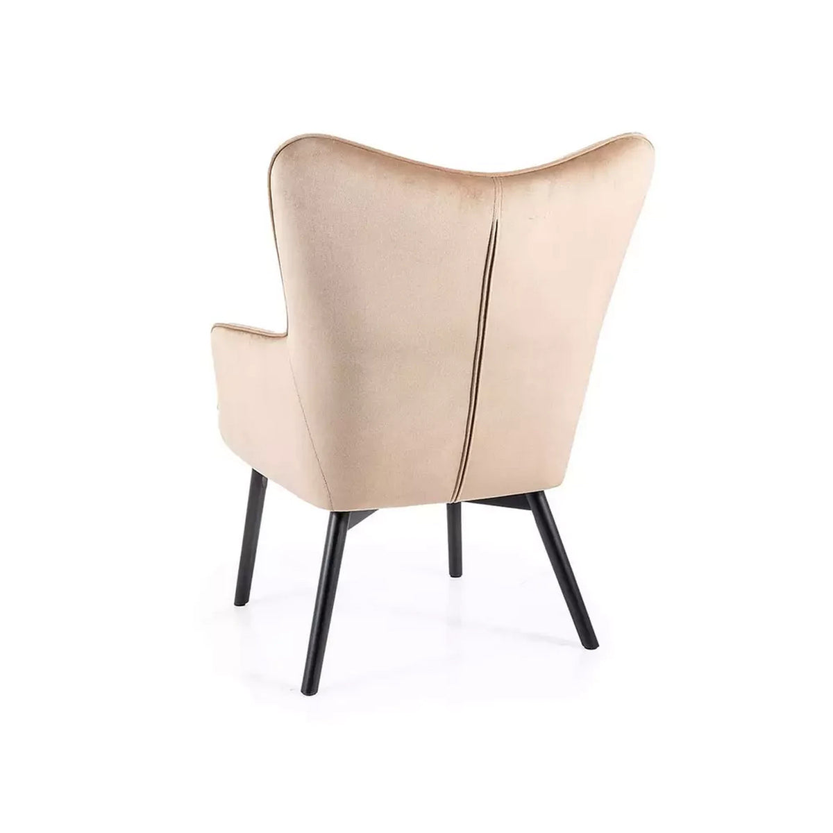 Fotoliu CARMEN, stofa catifelata bej - Bluvel 28, 72x75x99 cm